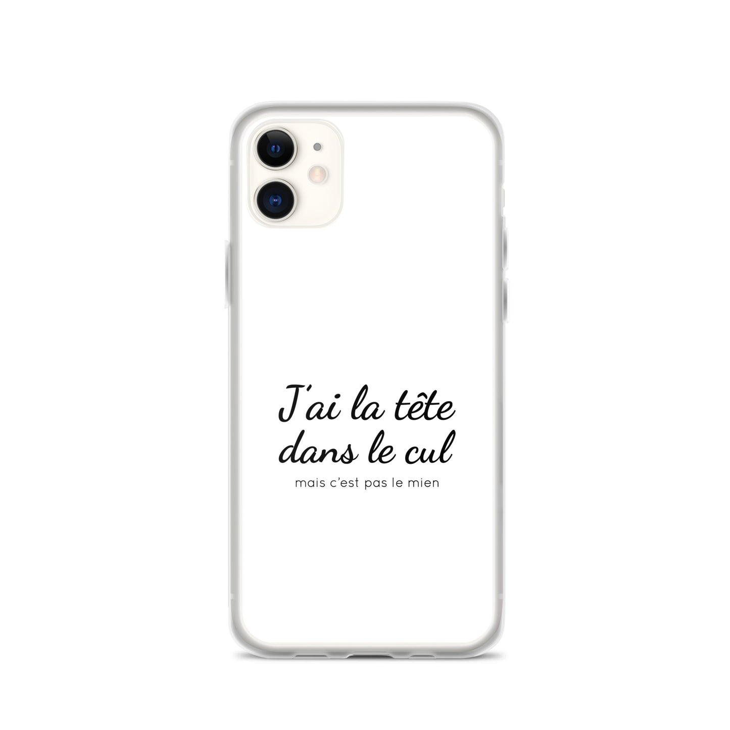 Coque iPhone J'ai la tête dans le cul mais c'est pas le mien - Sedurro