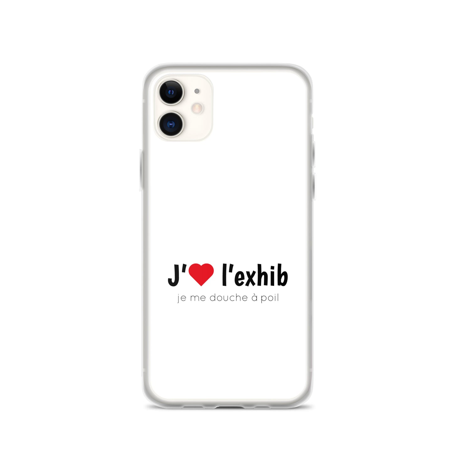 Coque iPhone J'aime l'exhib je me douche à poil - Sedurro