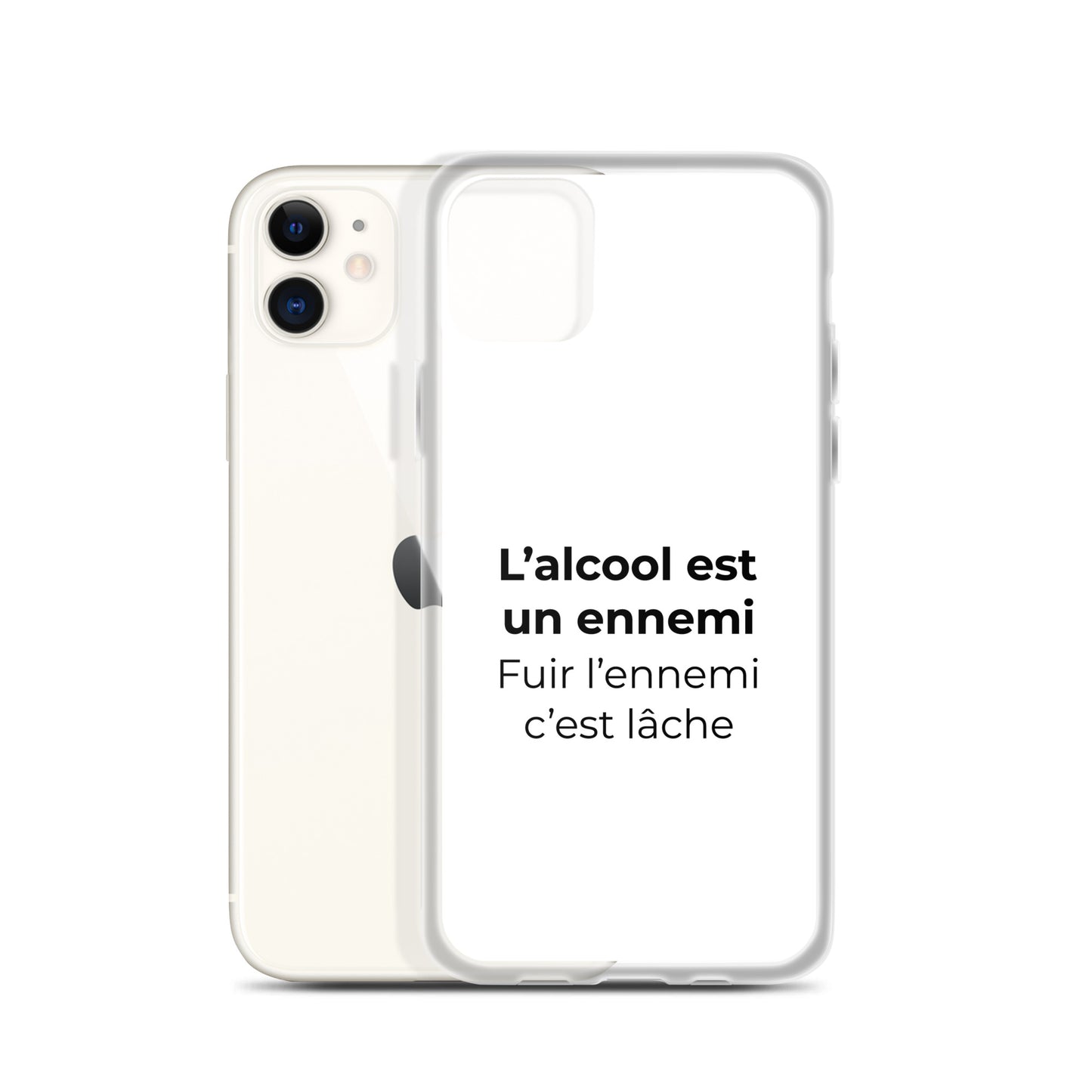 Coque iPhone L'alcool est un ennemi fuir l'ennemi c'est lâche - Sedurro