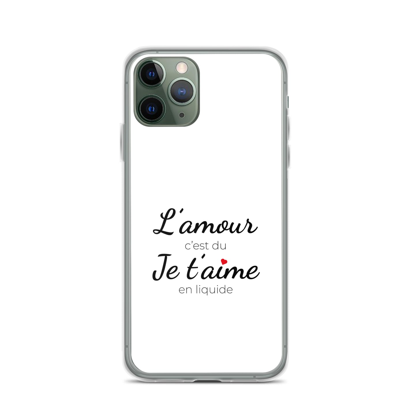 Coque iPhone L'amour c'est du je t'aime en liquide - Sedurro