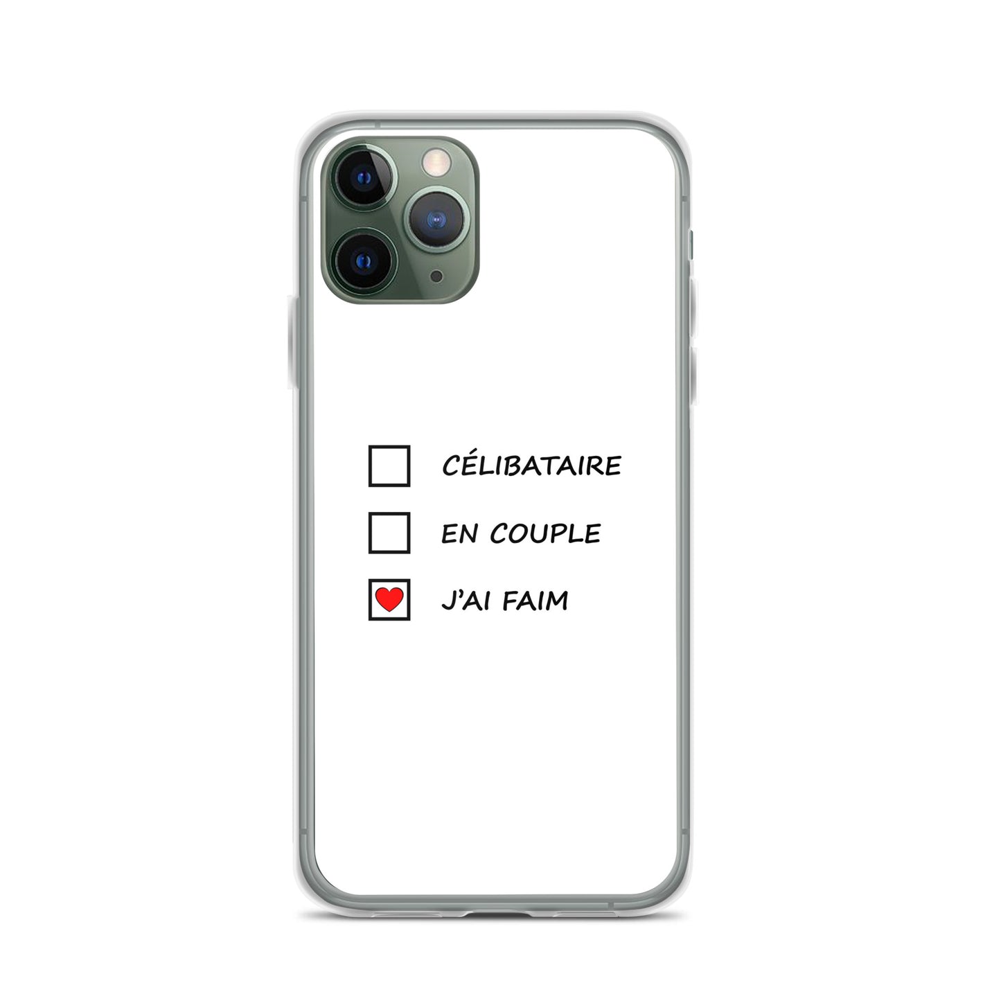 Coque iPhone Célibataire en couple j'ai faim cases à cocher iPhone 11 Pro - Sedurro