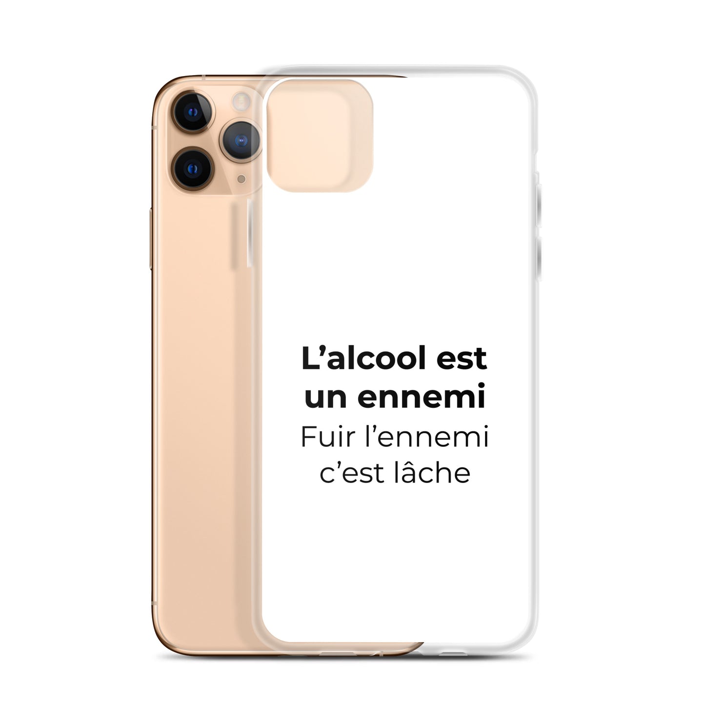 Coque iPhone L'alcool est un ennemi fuir l'ennemi c'est lâche - Sedurro