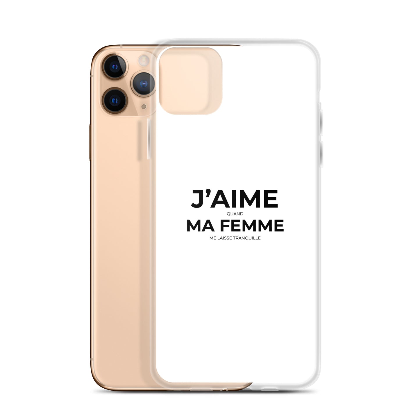 Coque iPhone J'aime quand ma femme me laisse tranquille - Sedurro