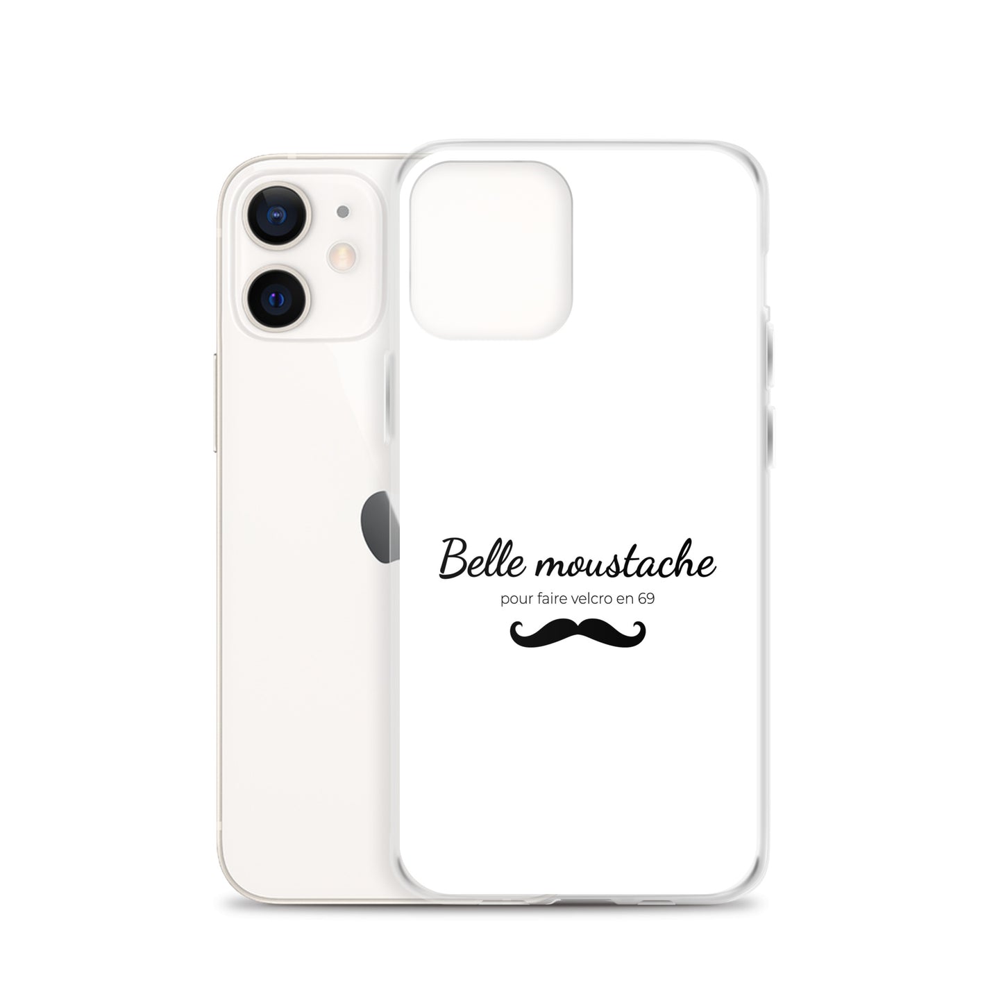 Coque iPhone Belle moustache pour faire velcro en 69 - Sedurro