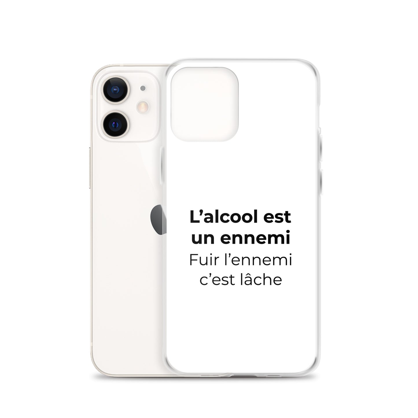 Coque iPhone L'alcool est un ennemi fuir l'ennemi c'est lâche - Sedurro