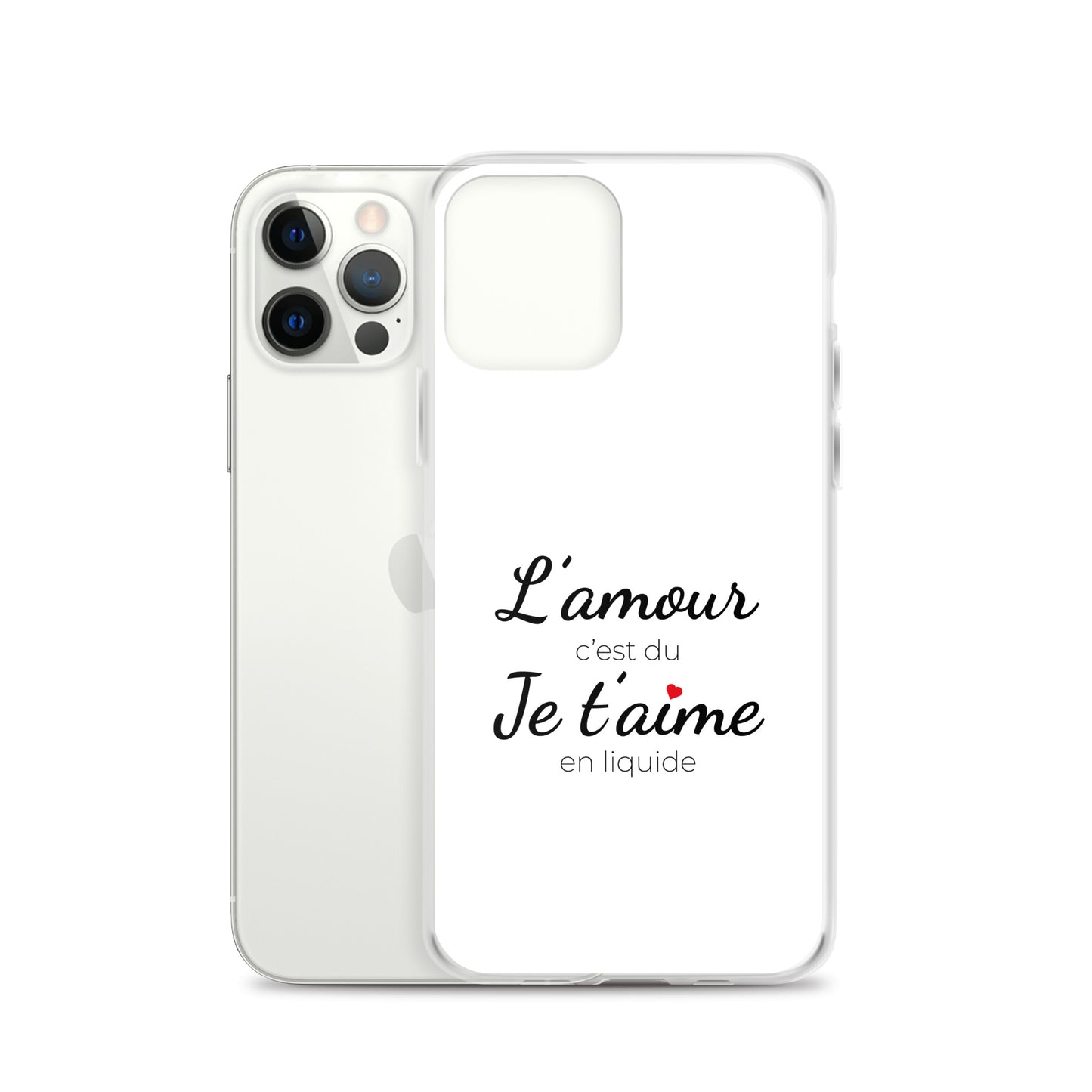 Coque iPhone L'amour c'est du je t'aime en liquide - Sedurro
