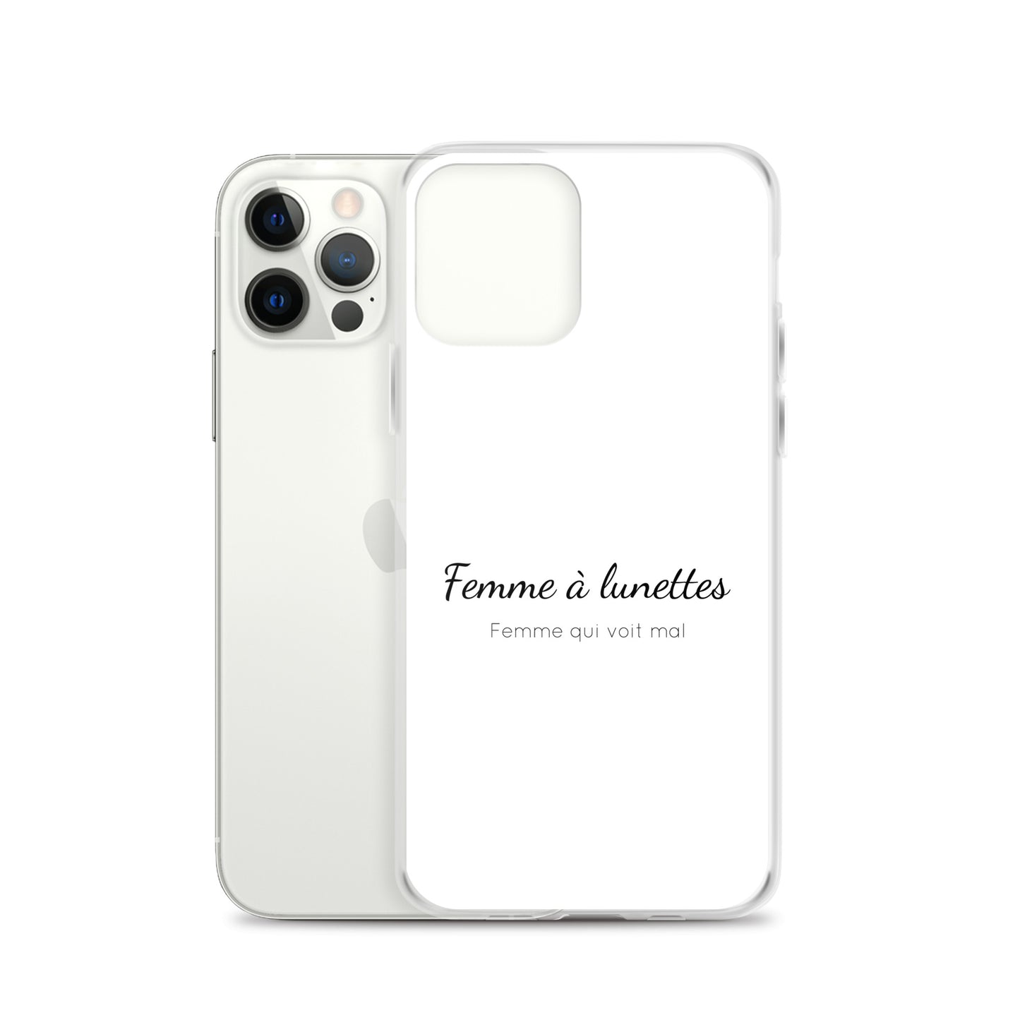 Coque iPhone Femme à lunettes femme qui voit mal iPhone 12 Pro - Sedurro