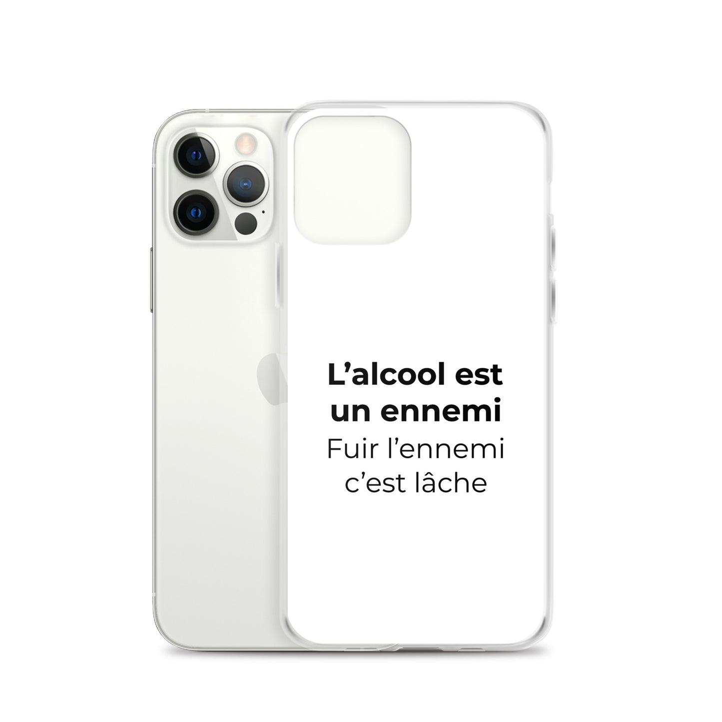 Coque iPhone L'alcool est un ennemi fuir l'ennemi c'est lâche - Sedurro