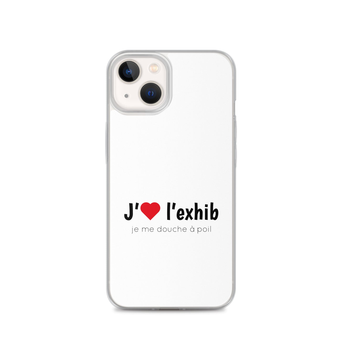 Coque iPhone J'aime l'exhib je me douche à poil - Sedurro