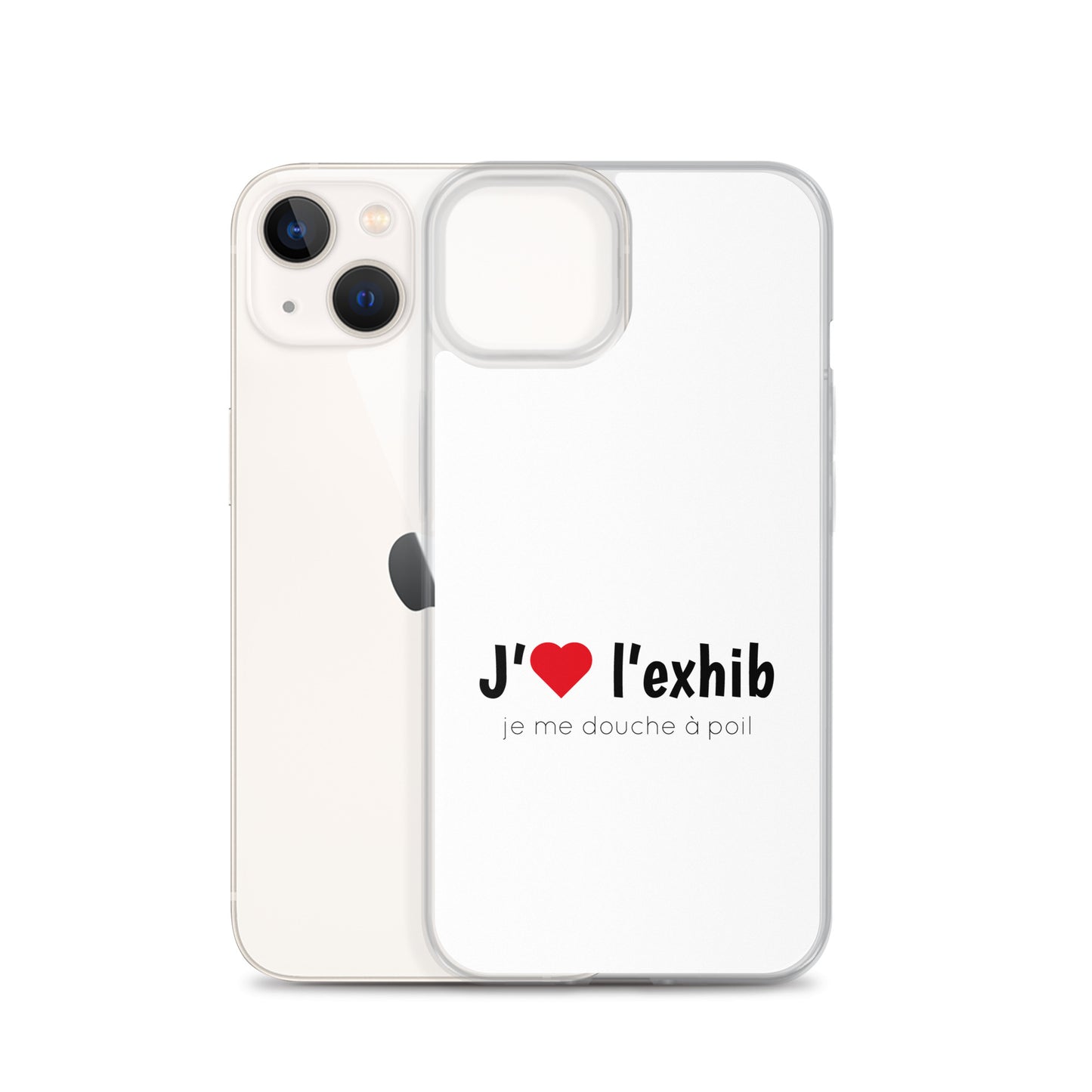 Coque iPhone J'aime l'exhib je me douche à poil iPhone 13 - Sedurro