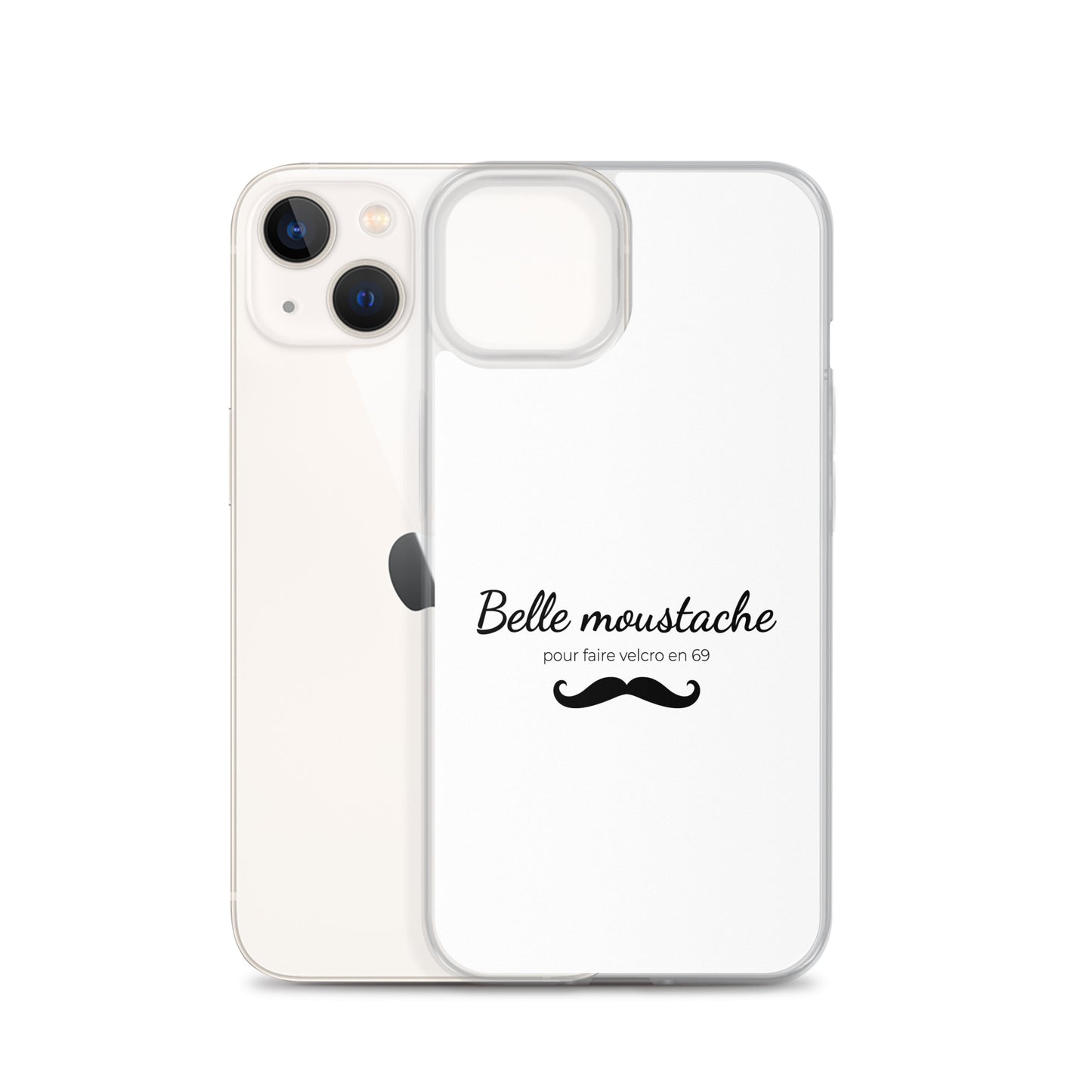 Coque iPhone Belle moustache pour faire velcro en 69 - Sedurro