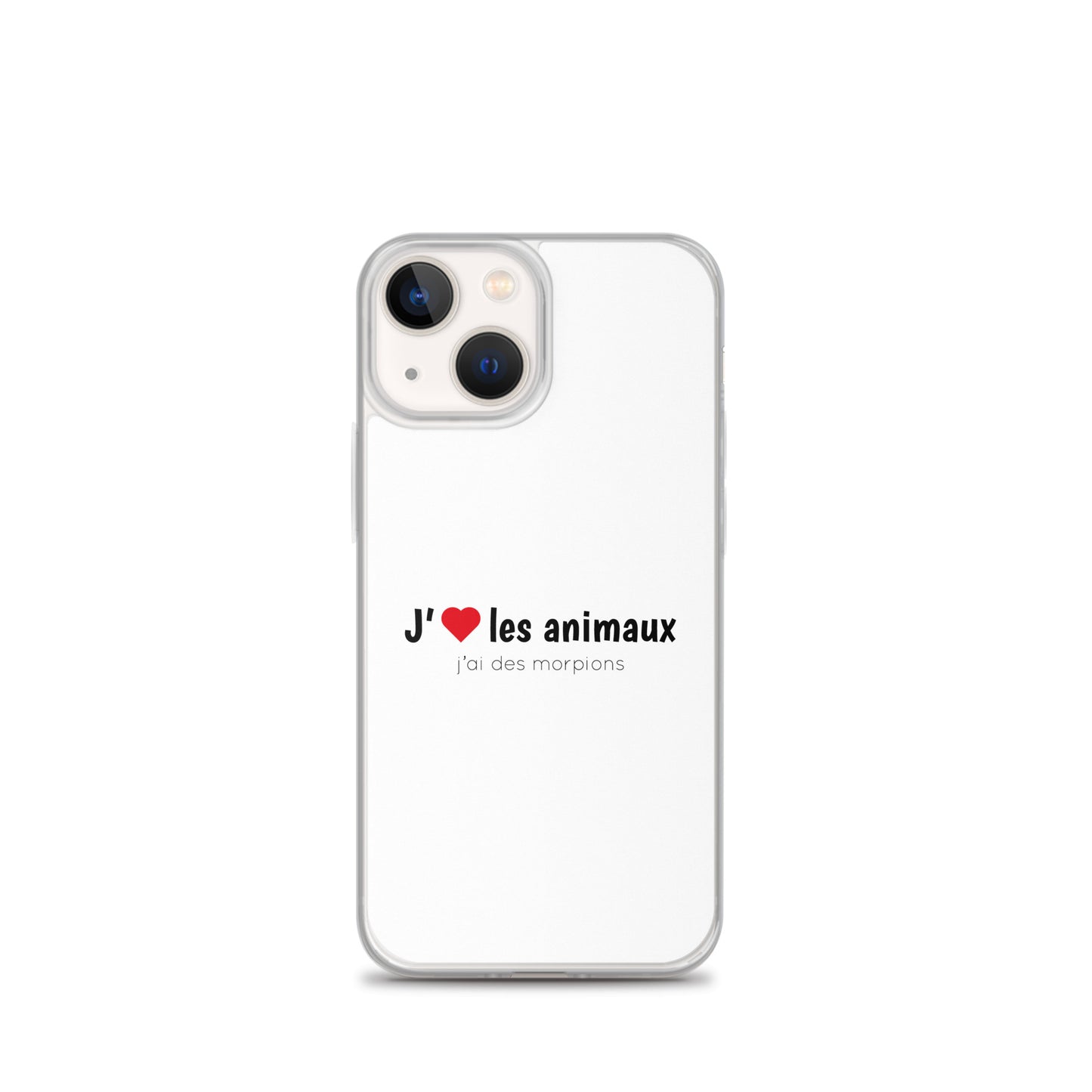 Coque iPhone J'aime les animaux j'ai des morpions - Sedurro