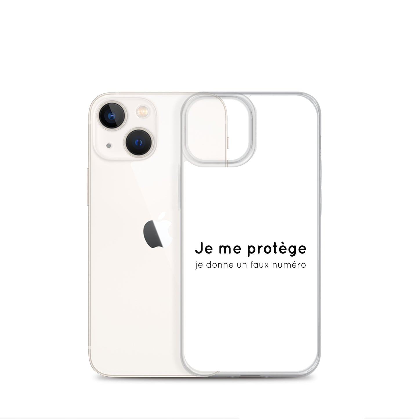 Coque iPhone Je me protège je donne un faux numéro - Sedurro