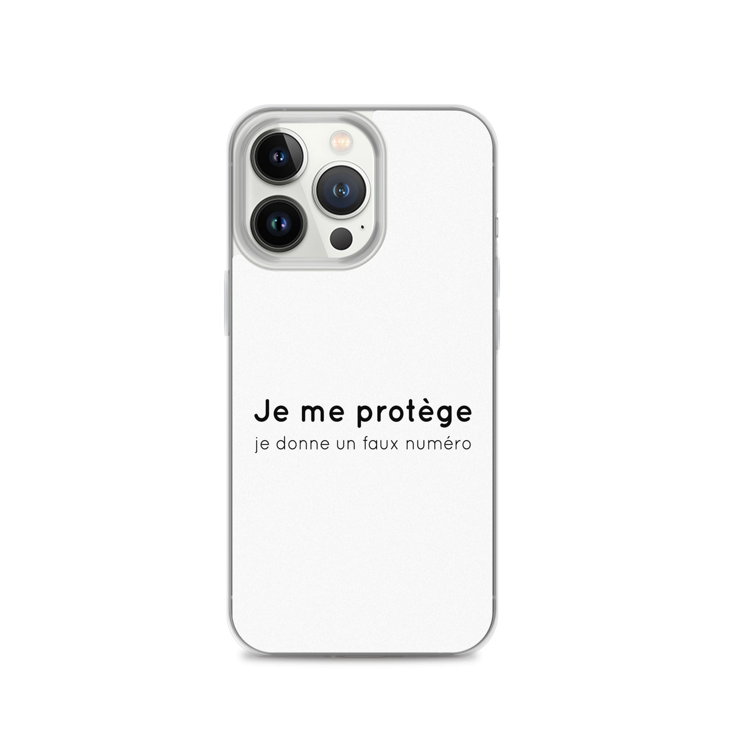 Coque iPhone Je me protège je donne un faux numéro - Sedurro