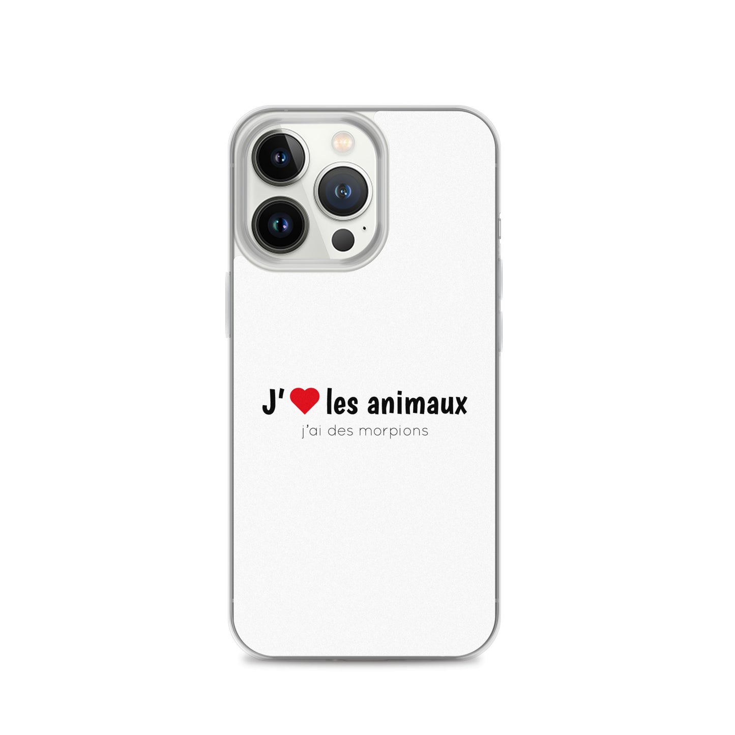 Coque iPhone J'aime les animaux j'ai des morpions - Sedurro
