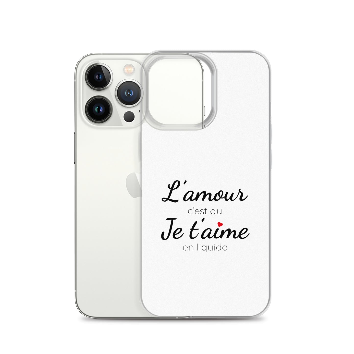 Coque iPhone L'amour c'est du je t'aime en liquide - Sedurro