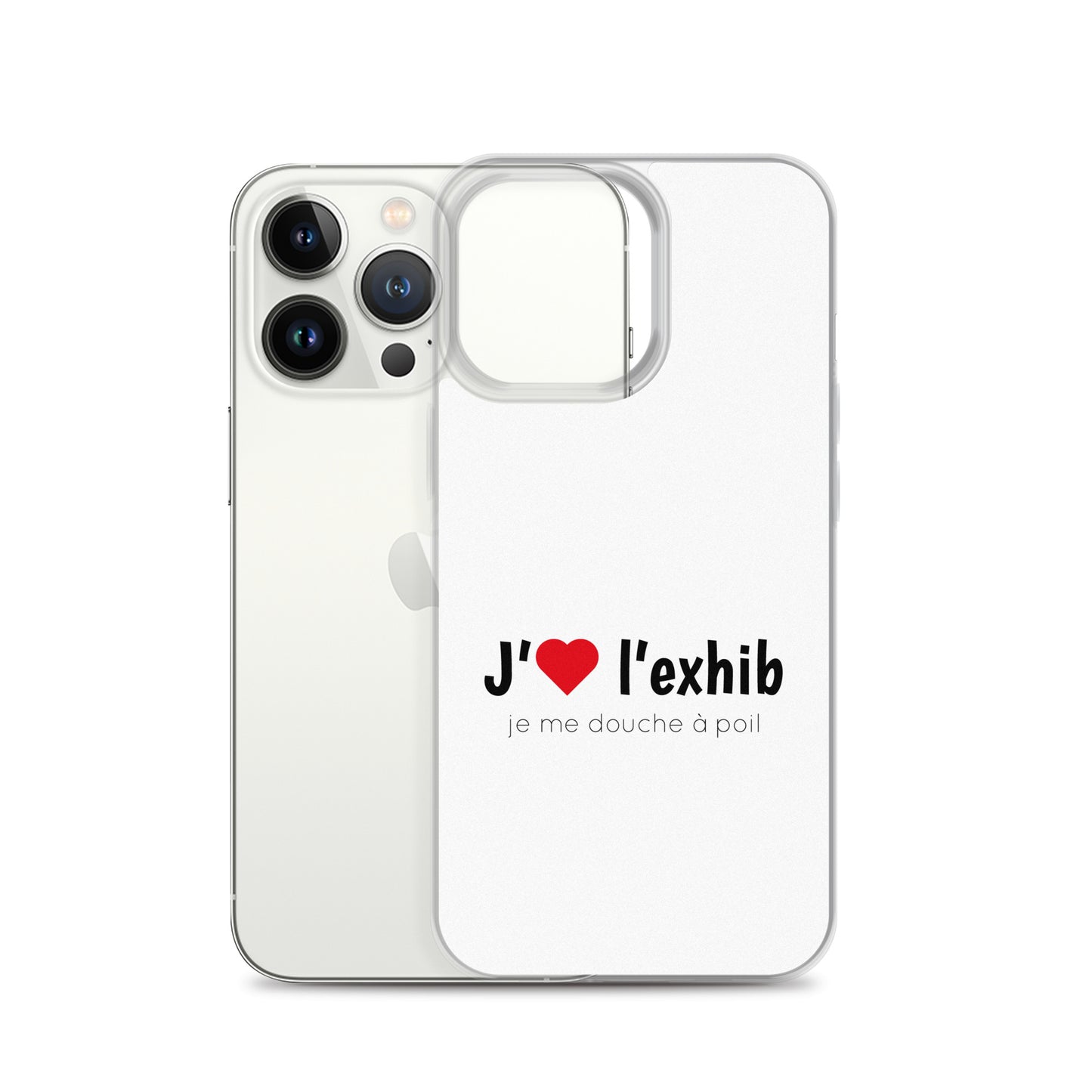 Coque iPhone J'aime l'exhib je me douche à poil iPhone 13 Pro - Sedurro