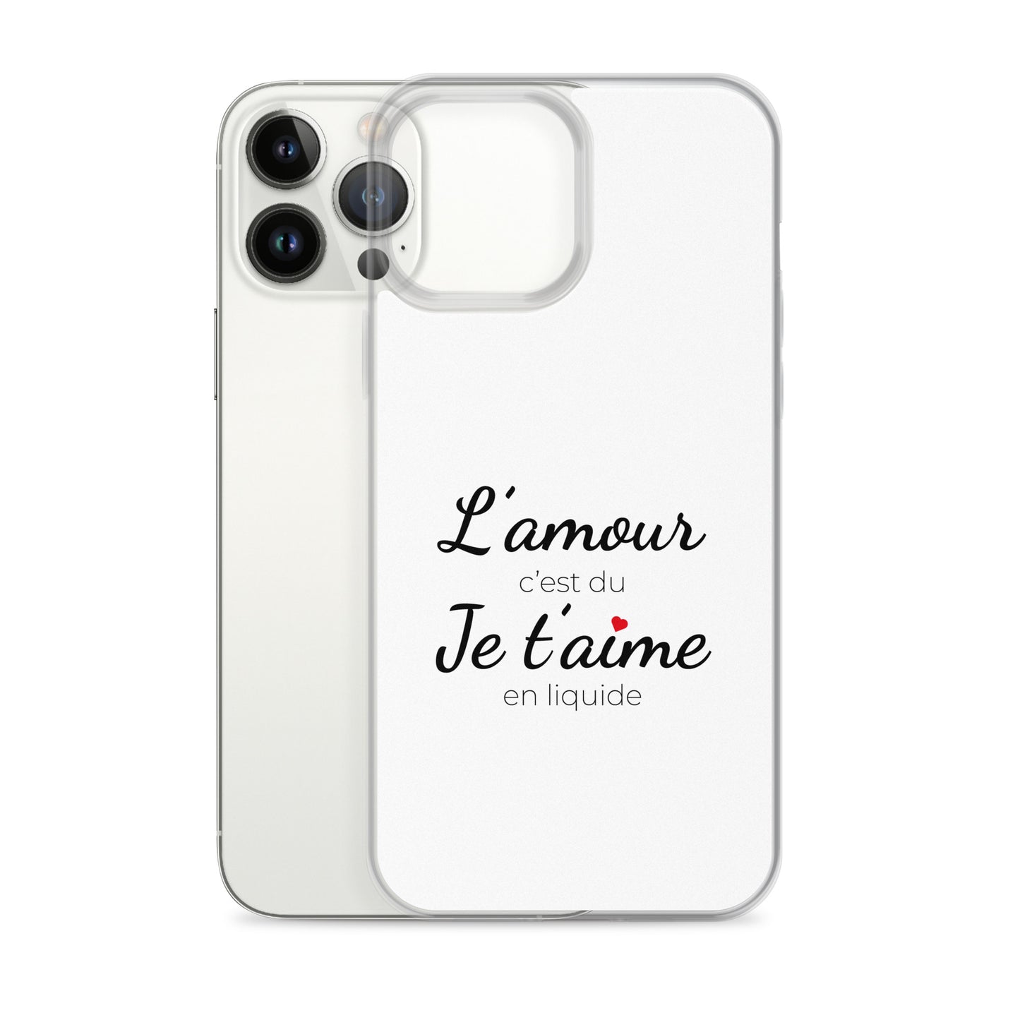 Coque iPhone L'amour c'est du je t'aime en liquide - Sedurro