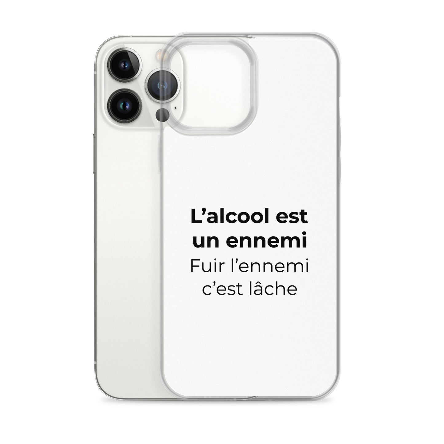 Coque iPhone L'alcool est un ennemi fuir l'ennemi c'est lâche - Sedurro