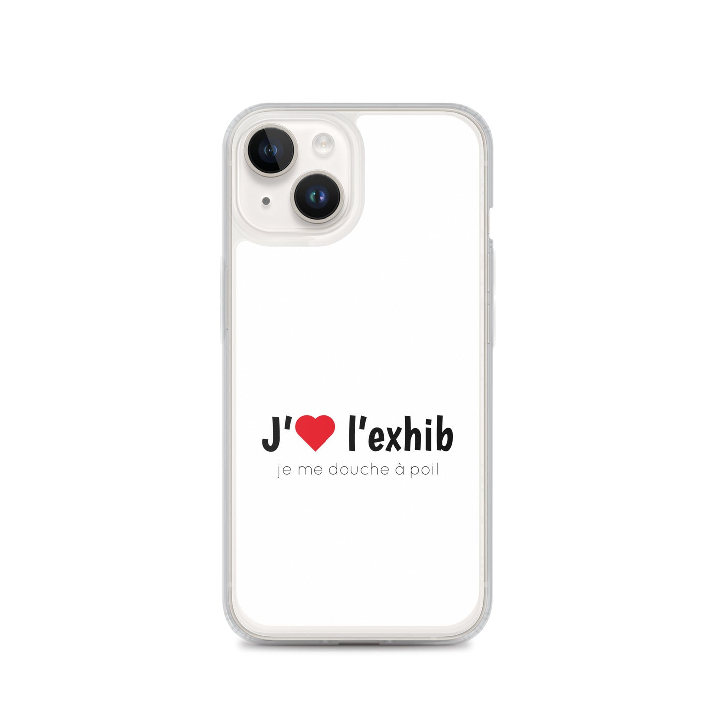 Coque iPhone J'aime l'exhib je me douche à poil - Sedurro