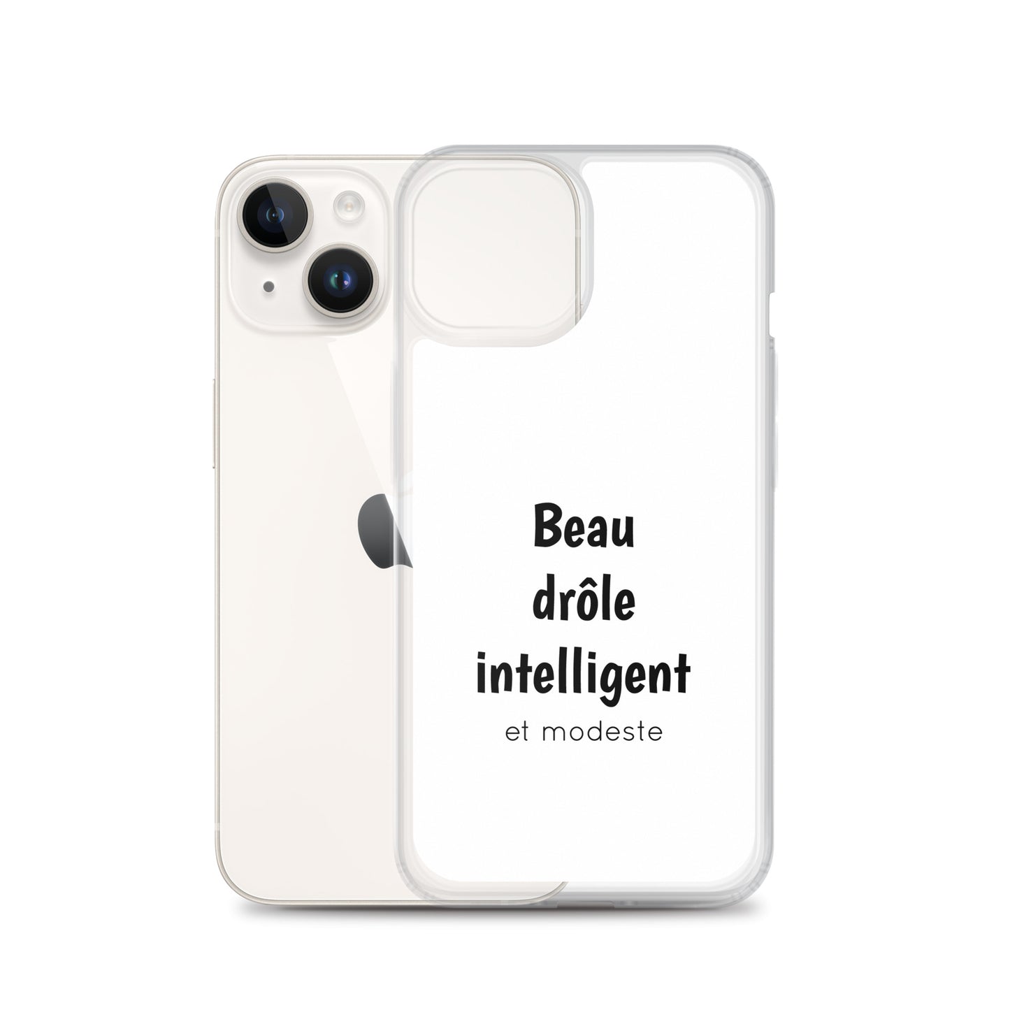 Coque iPhone Beau drôle intelligent et modeste - Sedurro