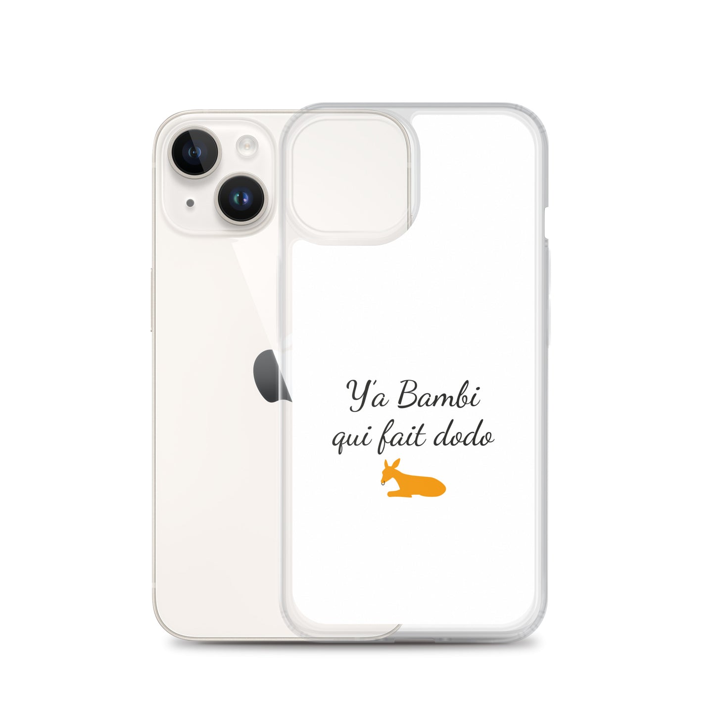 Coque iPhone Y'a bambi qui fait dodo iPhone 14 - Sedurro