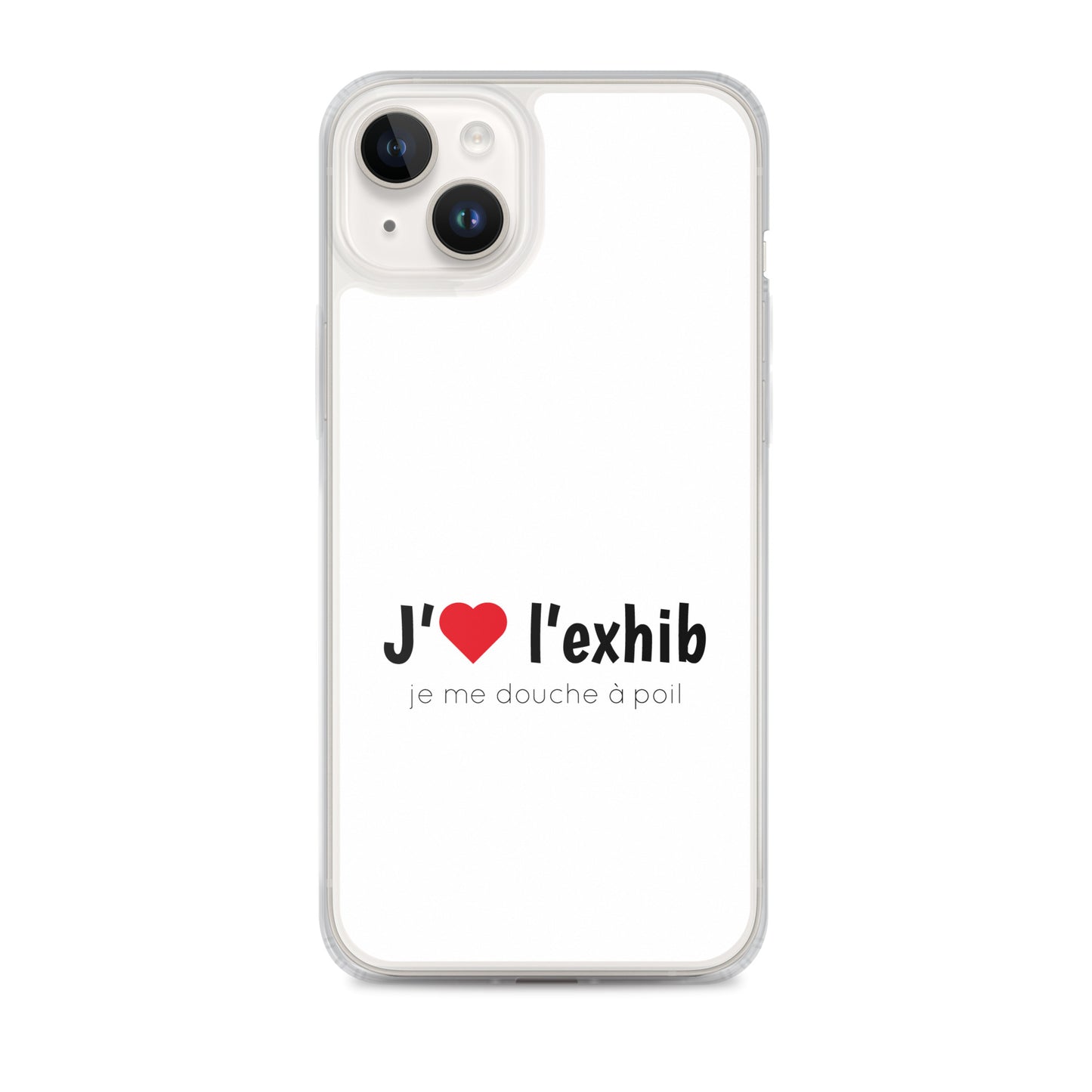 Coque iPhone J'aime l'exhib je me douche à poil - Sedurro