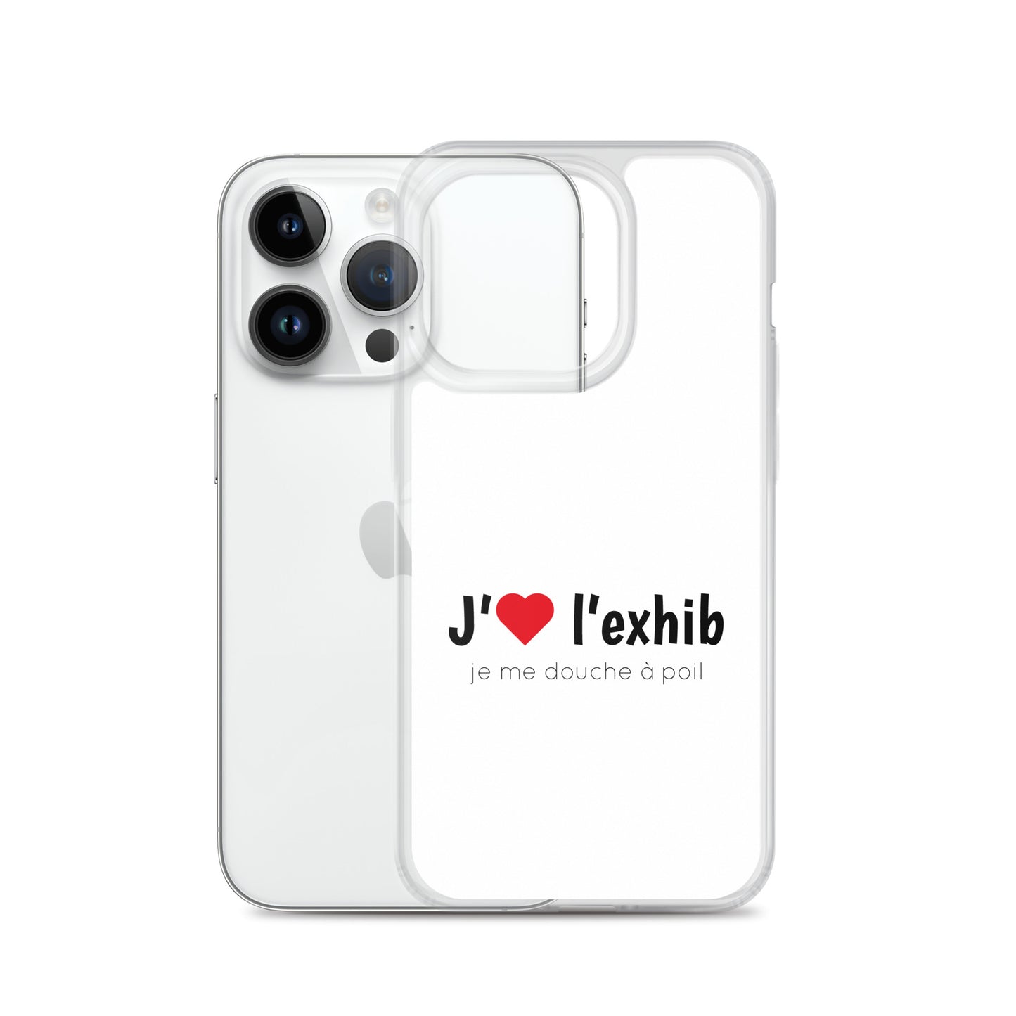 Coque iPhone J'aime l'exhib je me douche à poil iPhone 14 Pro - Sedurro