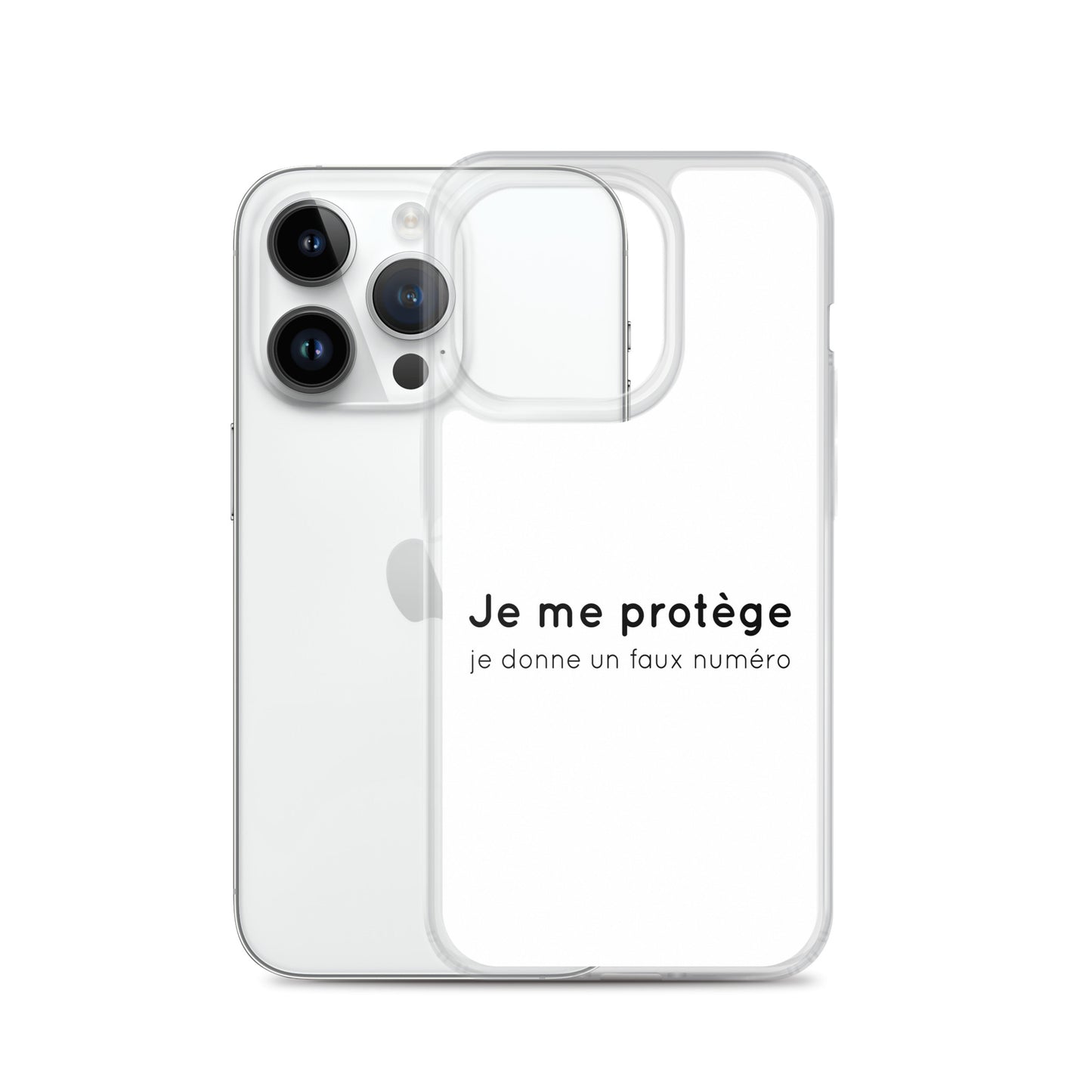 Coque iPhone Je me protège je donne un faux numéro - Sedurro