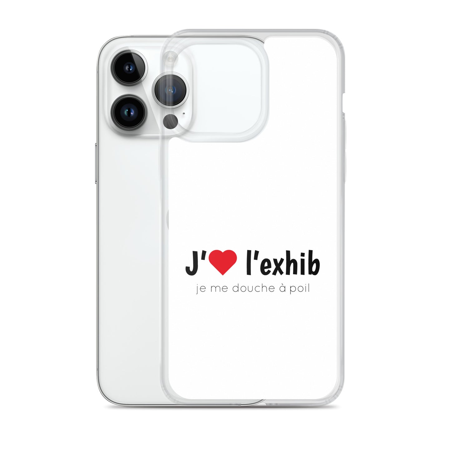 Coque iPhone J'aime l'exhib je me douche à poil - Sedurro