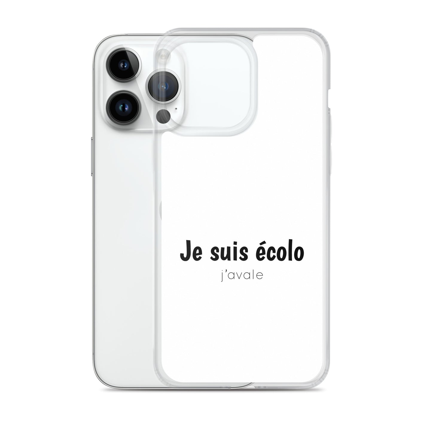 Coque iPhone Je suis écolo j'avale - Sedurro