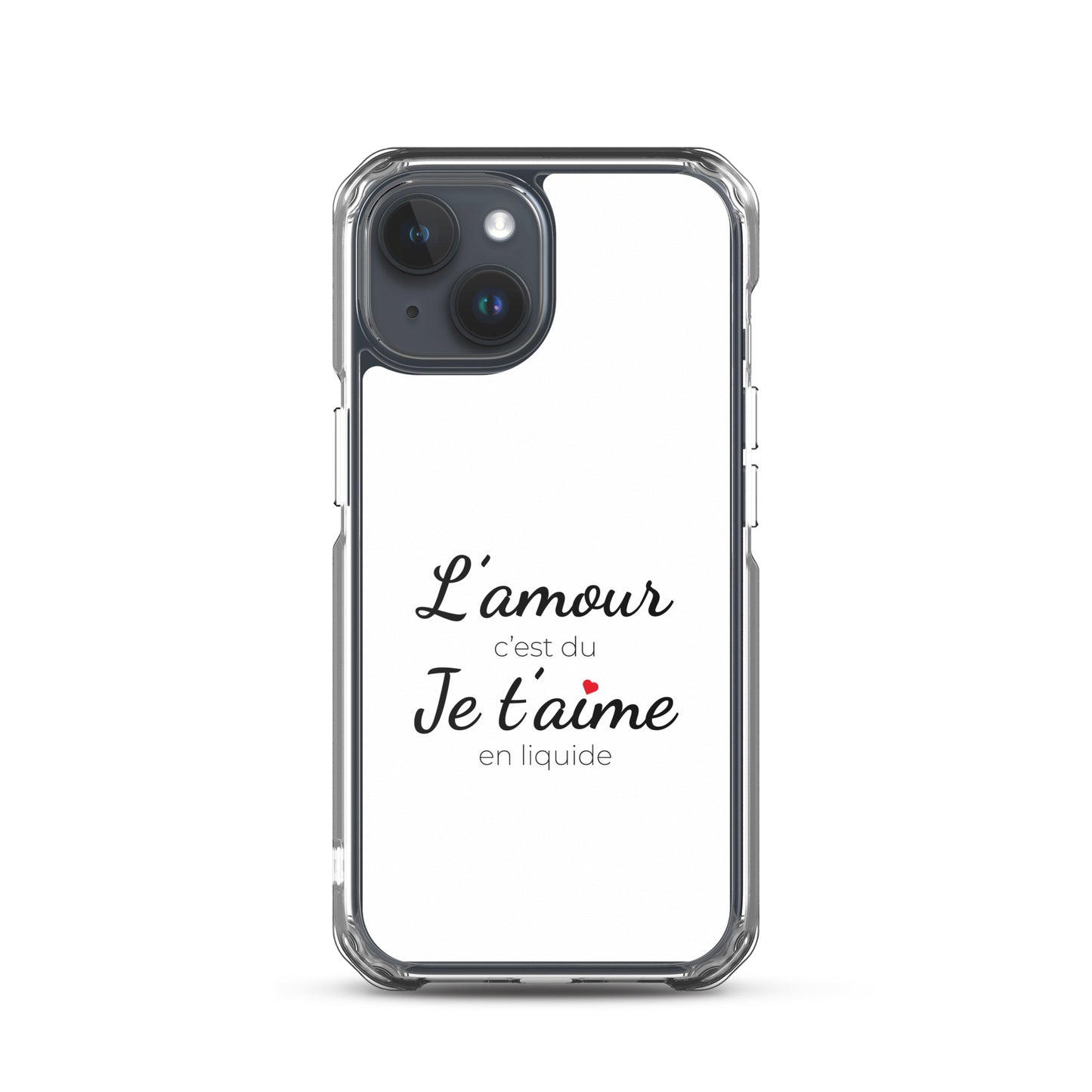 Coque iPhone L'amour c'est du je t'aime en liquide - Sedurro