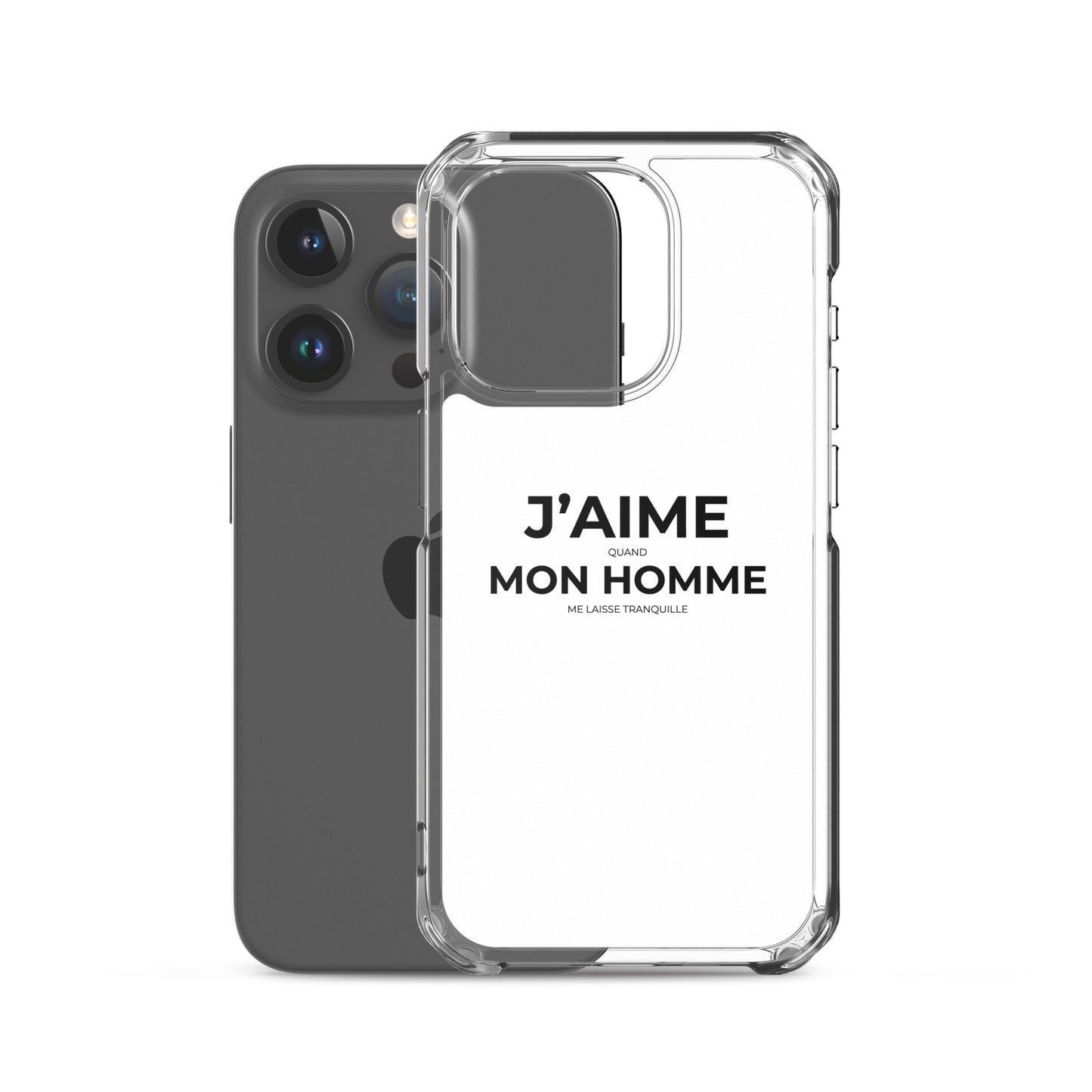 Coque iPhone J'aime quand mon homme me laisse tranquille - Sedurro