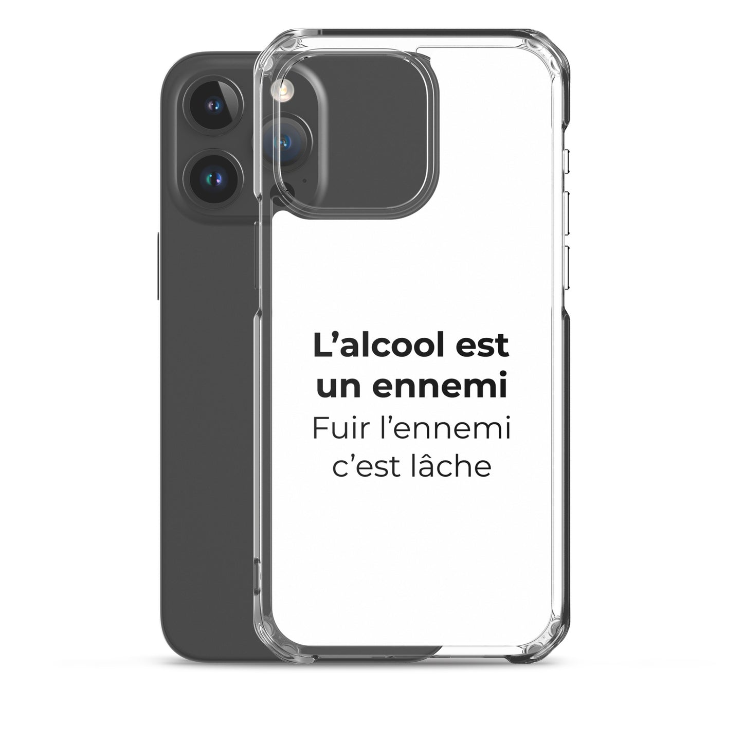 Coque iPhone L'alcool est un ennemi fuir l'ennemi c'est lâche - Sedurro