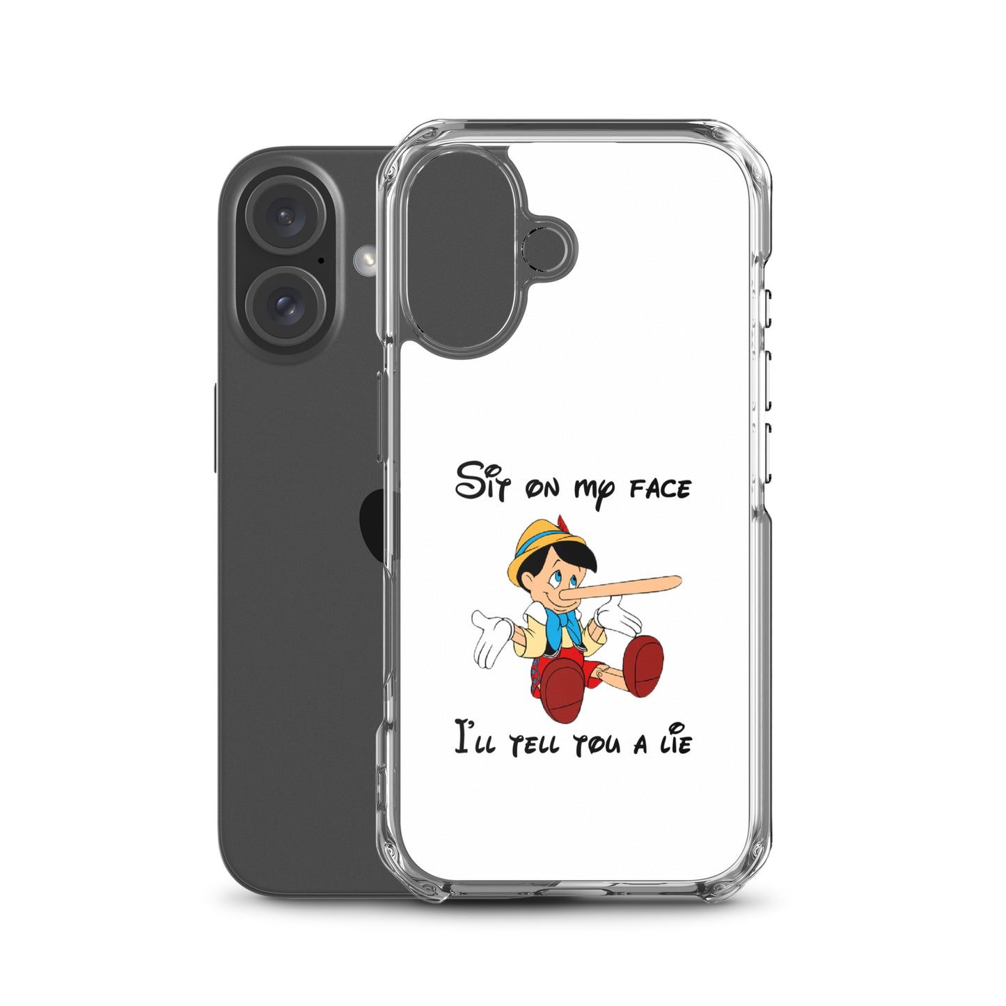 Coque iPhone Pinocchio Sit on my face I'll tell you a lie - Sedurro