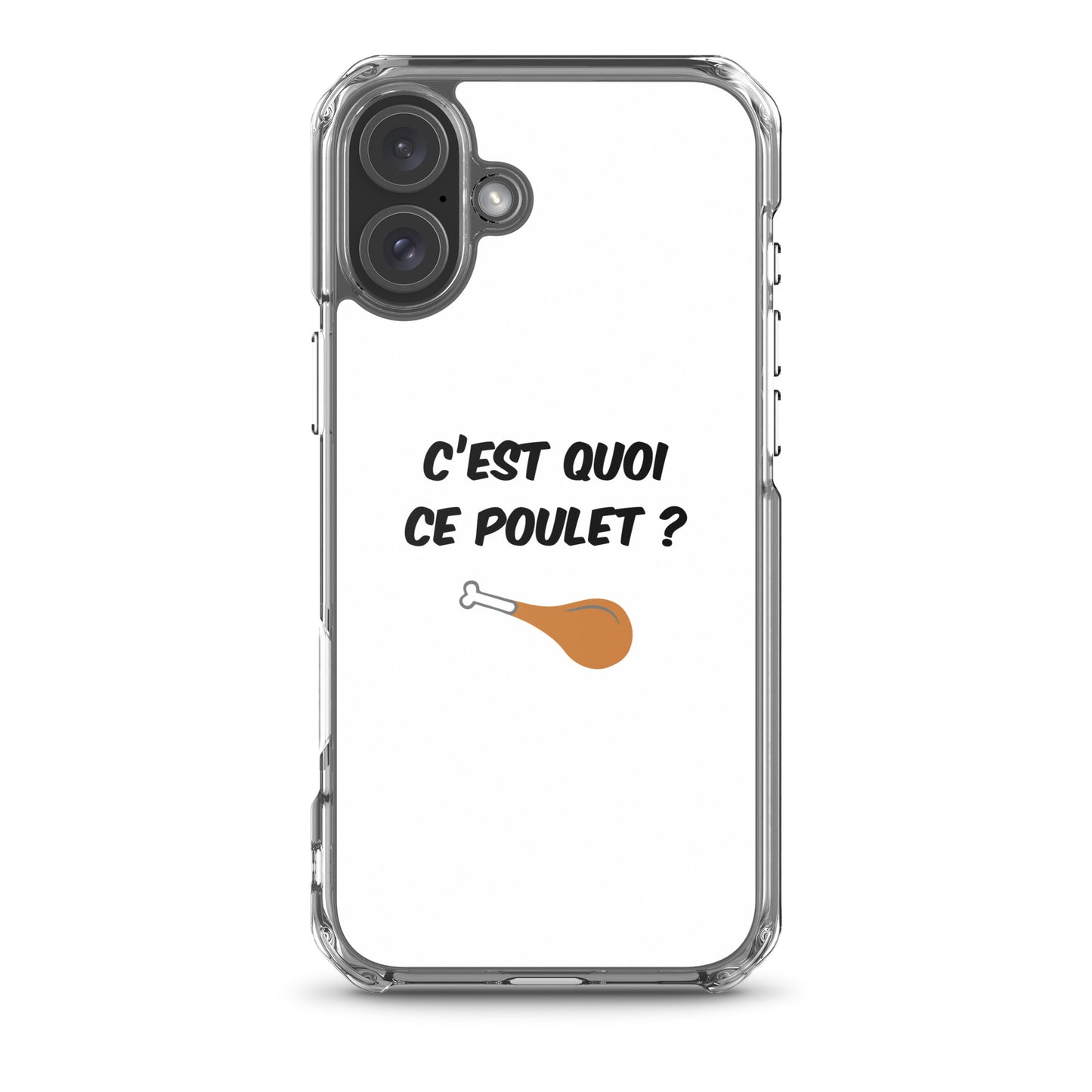 Coque iPhone C'est quoi ce poulet iPhone 16 Plus - Sedurro