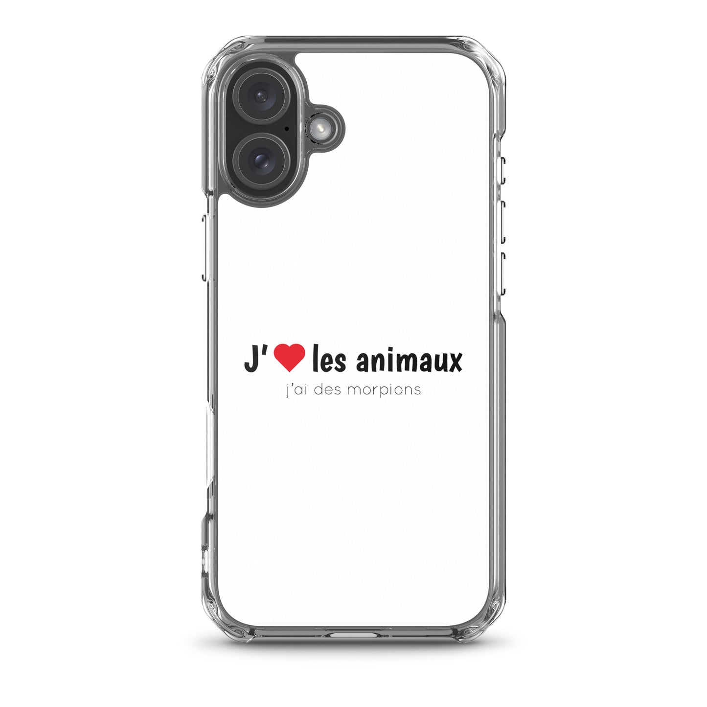 Coque iPhone J'aime les animaux j'ai des morpions - Sedurro