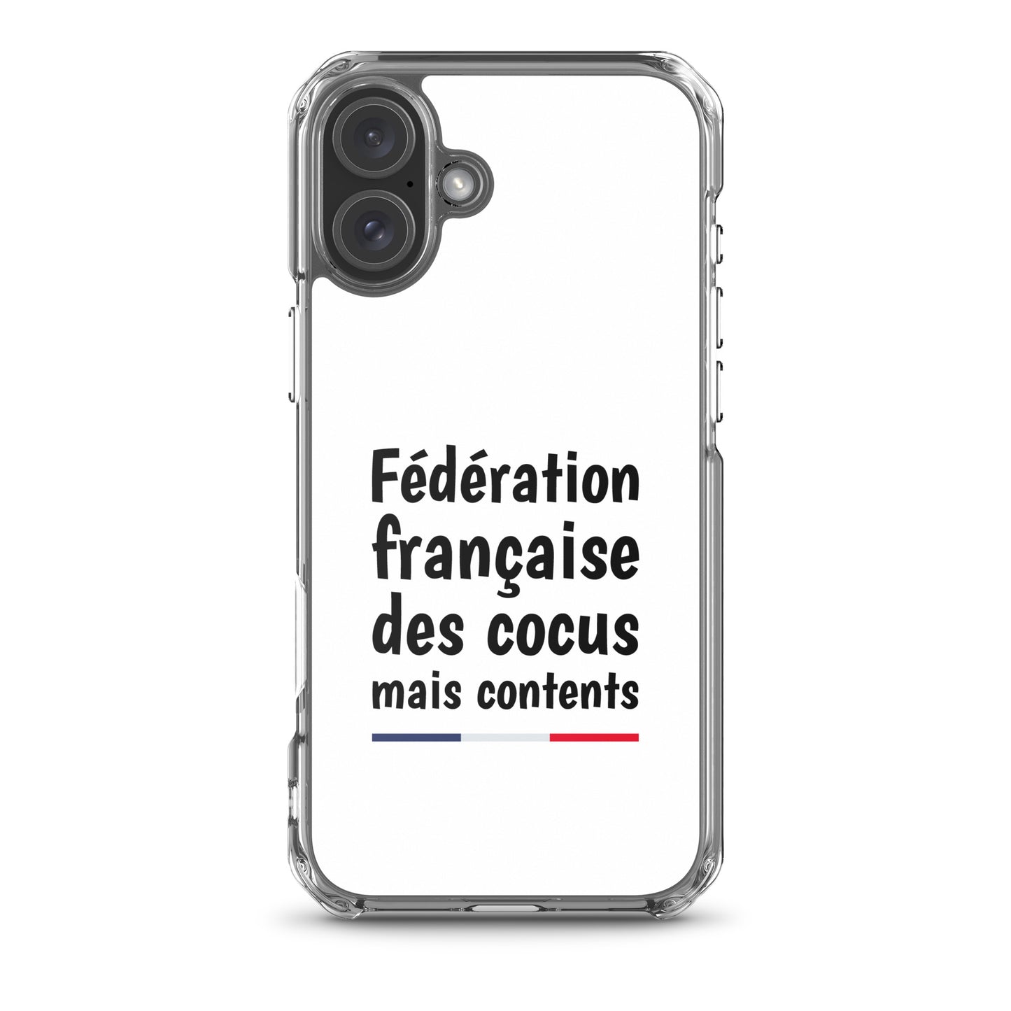 Coque iPhone Fédération française des cocus mais contents iPhone 16 Plus - Sedurro