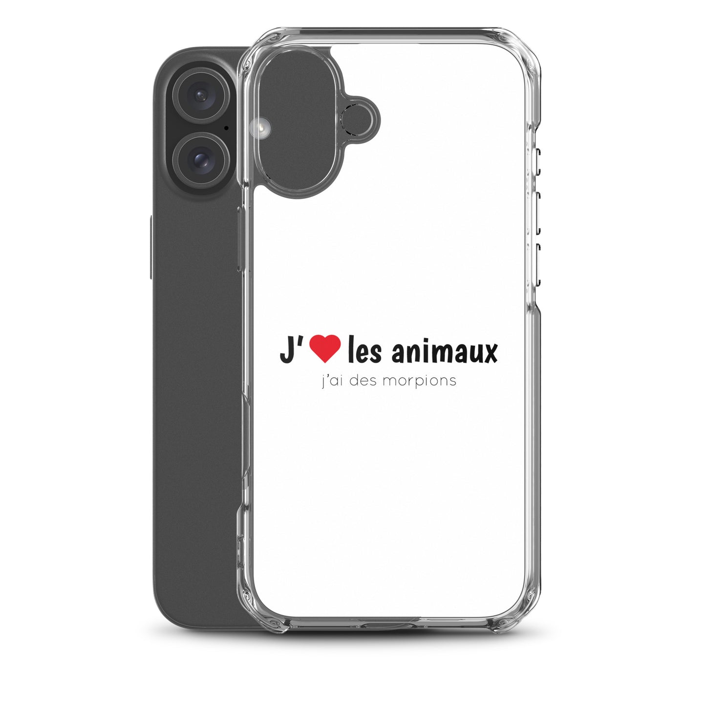 Coque iPhone J'aime les animaux j'ai des morpions - Sedurro
