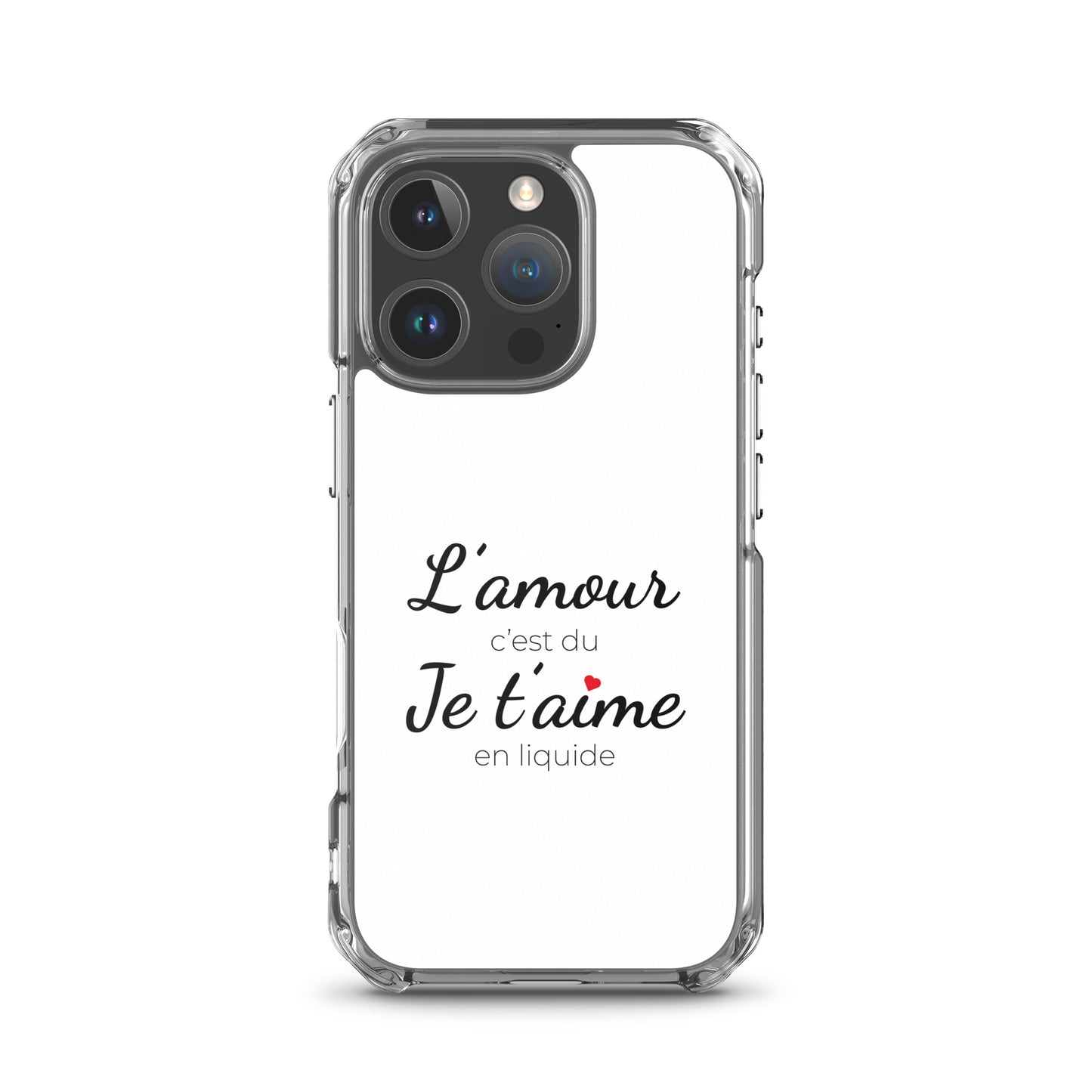 Coque iPhone L'amour c'est du je t'aime en liquide - Sedurro