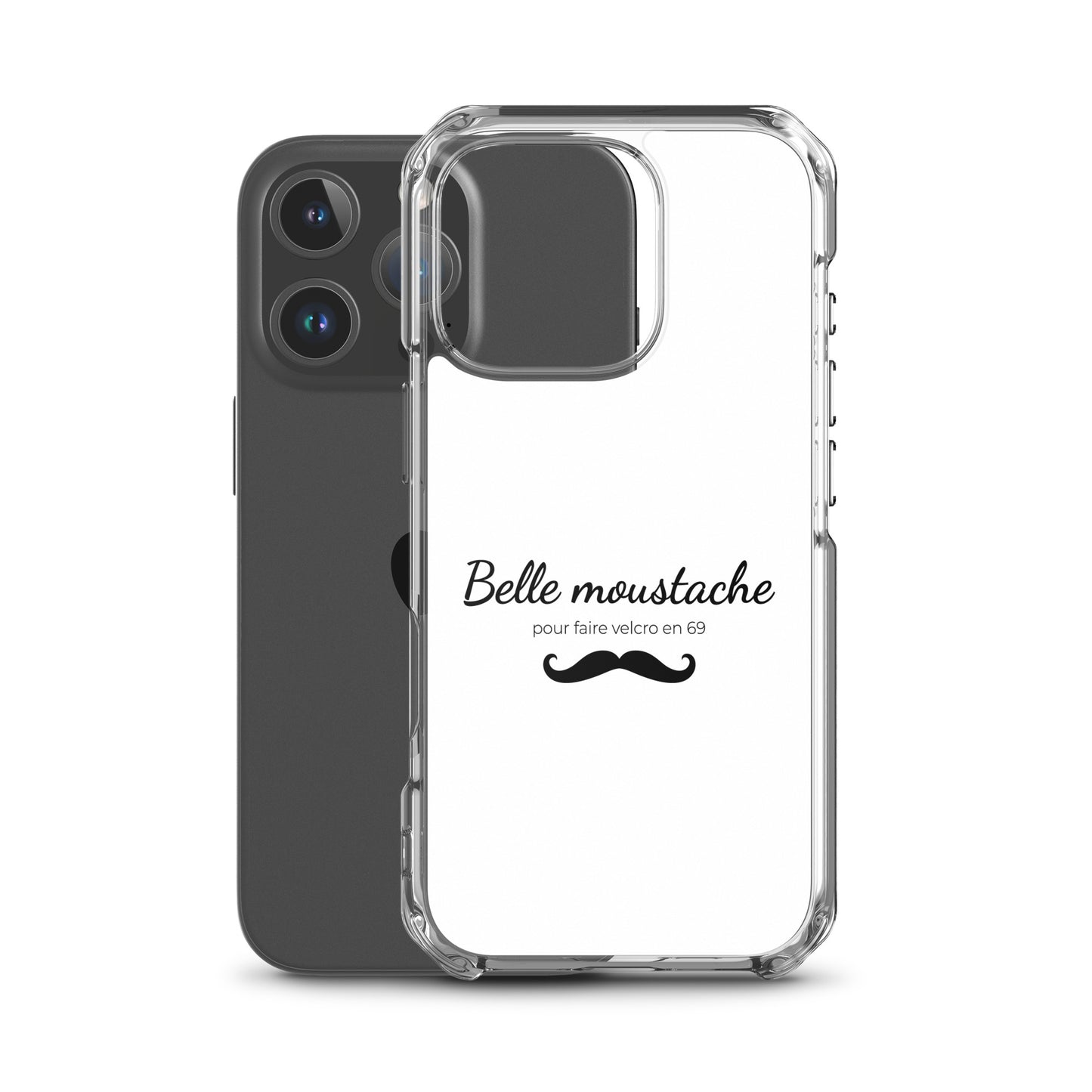 Coque iPhone Belle moustache pour faire velcro en 69 - Sedurro