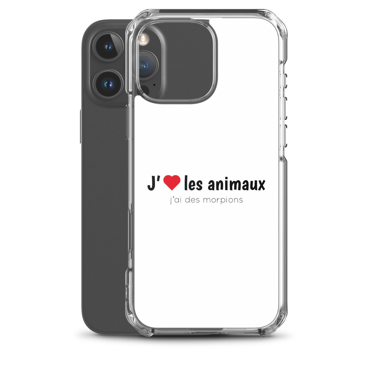 Coque iPhone J'aime les animaux j'ai des morpions - Sedurro