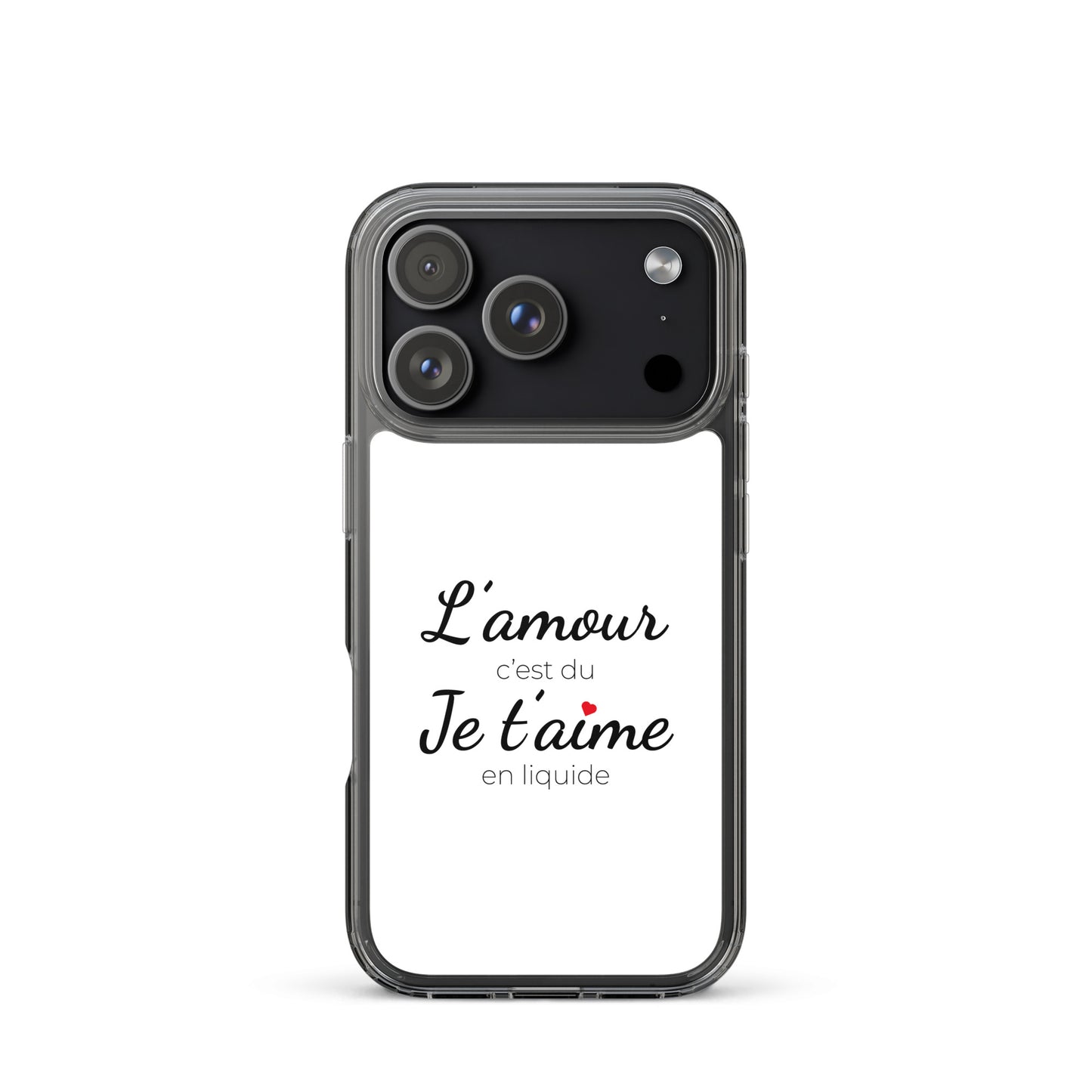 Coque iPhone L'amour c'est du je t'aime en liquide - Sedurro