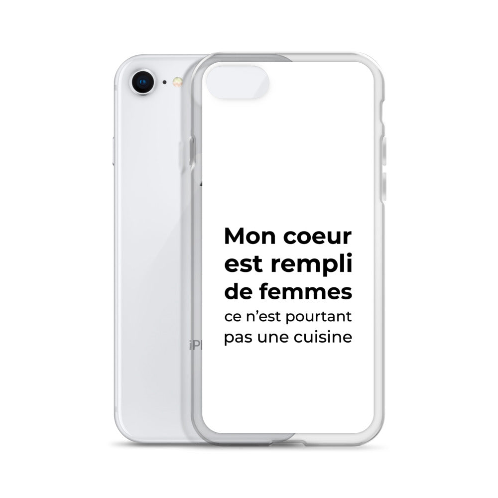 Coque iPhone Mon cœur est rempli de femmes ce n'est pourtant pas une cuisine - Sedurro