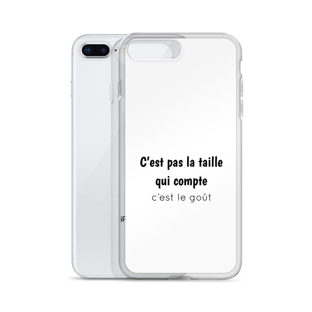 Coque iPhone C'est pas la taille qui compte c'est le goût iPhone 7 Plus 8 Plus - Sedurro