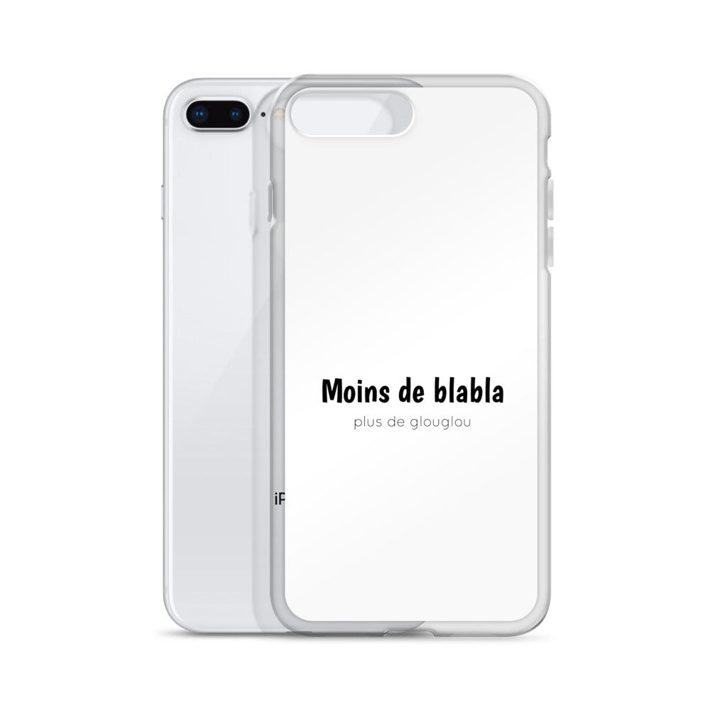 Coque iPhone Moins de blabla plus de glouglou iPhone 7 Plus 8 Plus - Sedurro