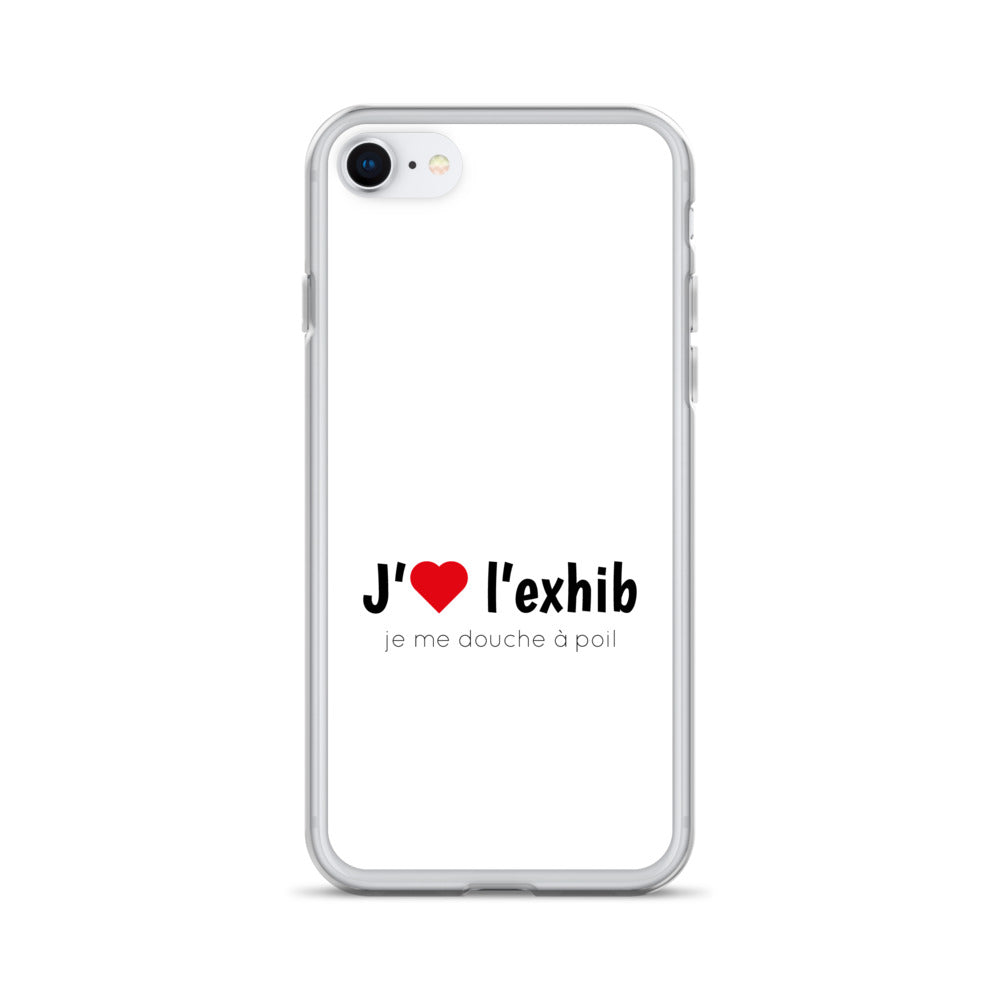 Coque iPhone J'aime l'exhib je me douche à poil - Sedurro