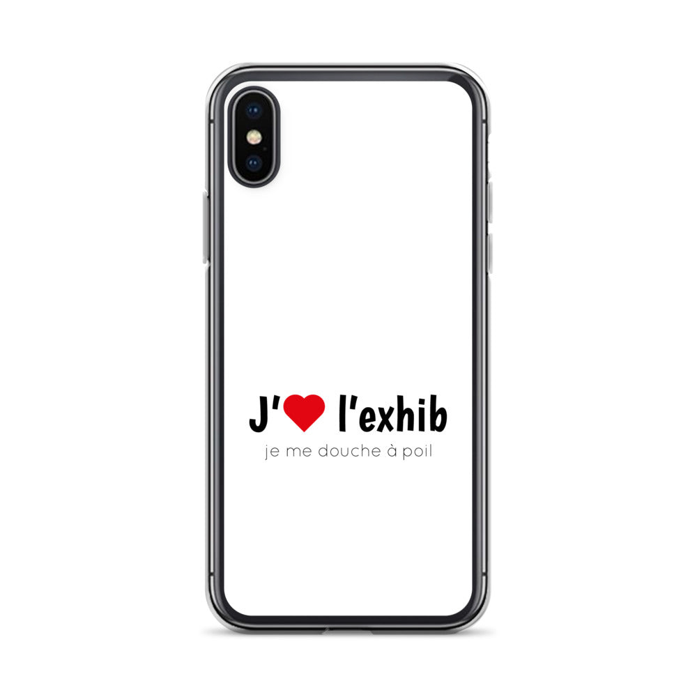 Coque iPhone J'aime l'exhib je me douche à poil - Sedurro