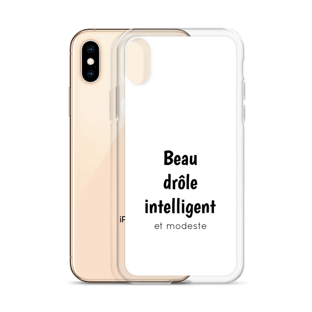 Coque iPhone Beau drôle intelligent et modeste - Sedurro