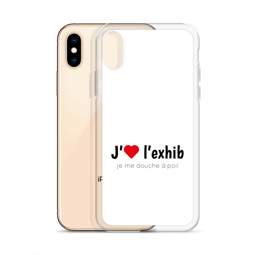 Coque iPhone J'aime l'exhib je me douche à poil - Sedurro